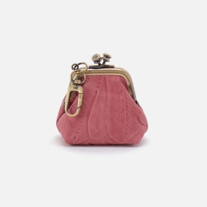 Run Frame Pouch In Tooled Embossed Leather - Mauve Tooled Emboss