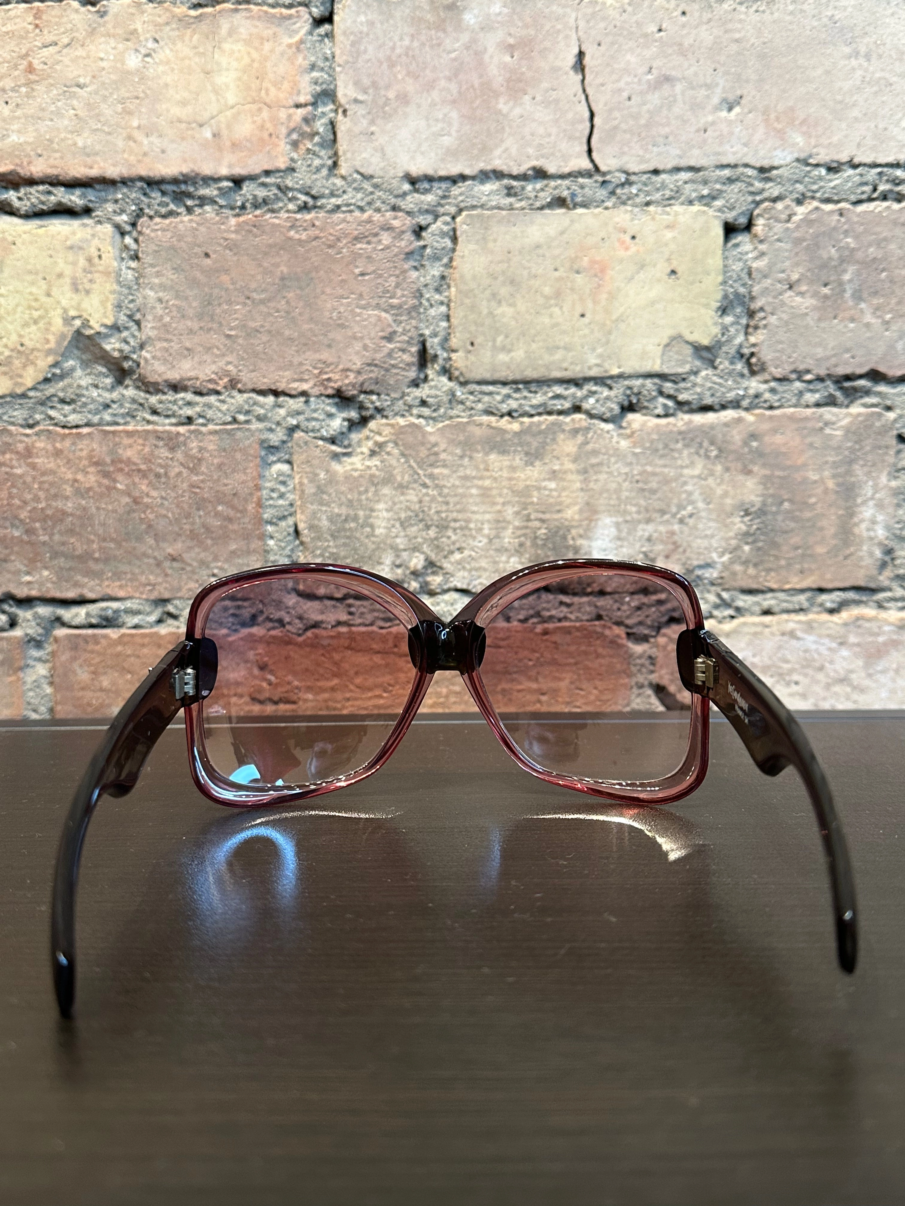 Saint Laurent Vintage Purple Oversized Sunglasses