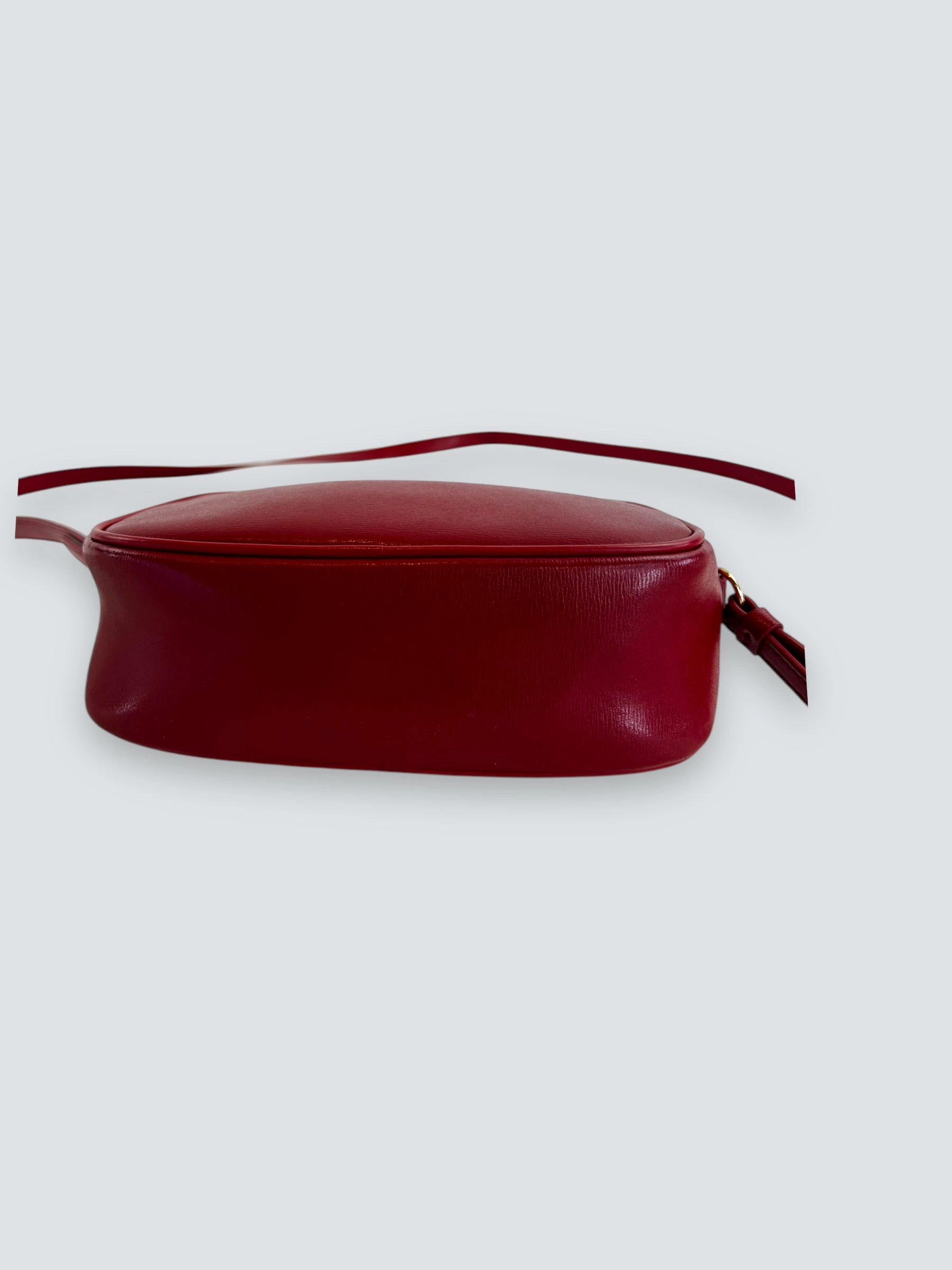 Salvatore Ferragamo Red Leather Shoulder Bag