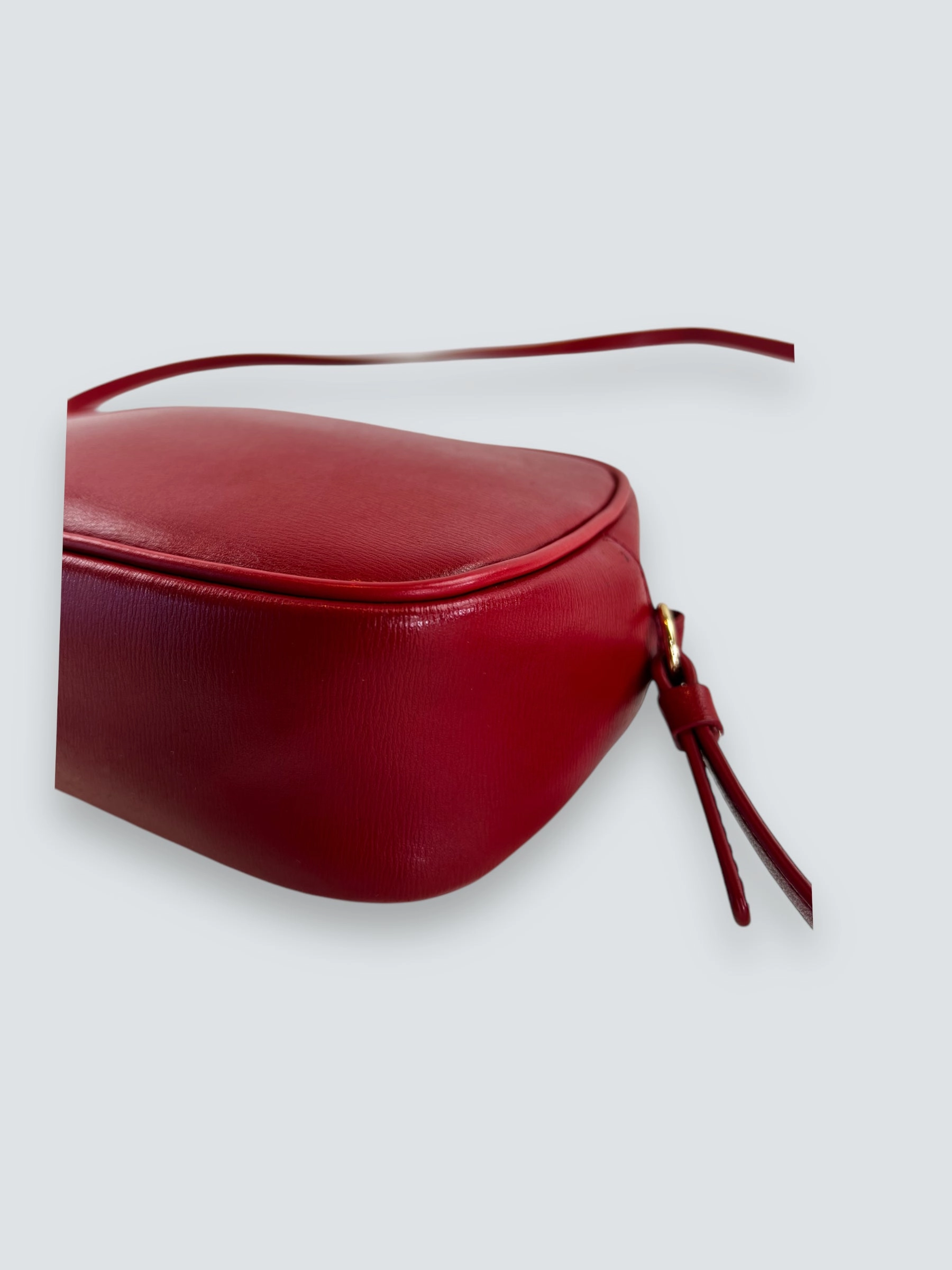 Salvatore Ferragamo Red Leather Shoulder Bag