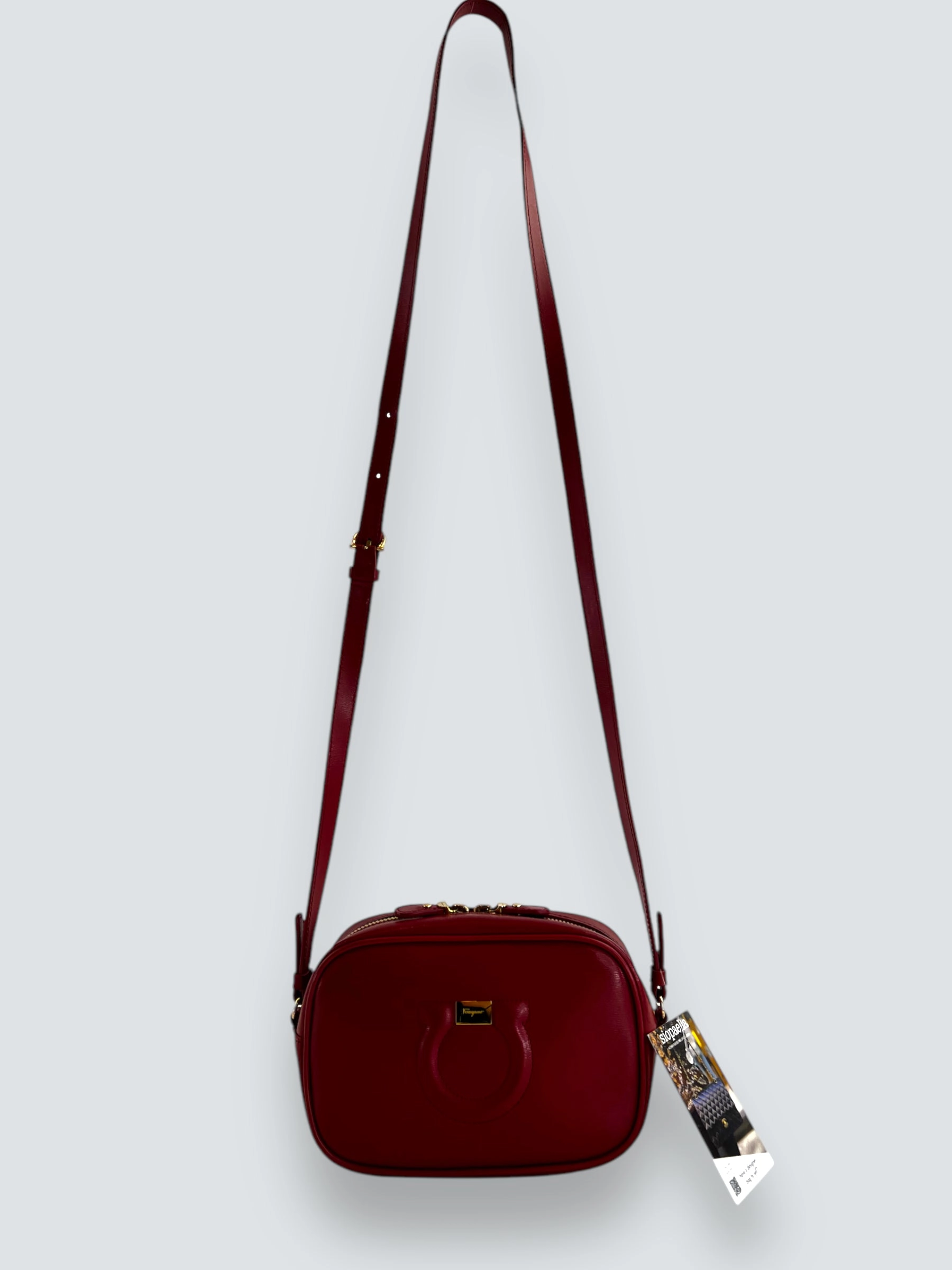 Salvatore Ferragamo Red Leather Shoulder Bag