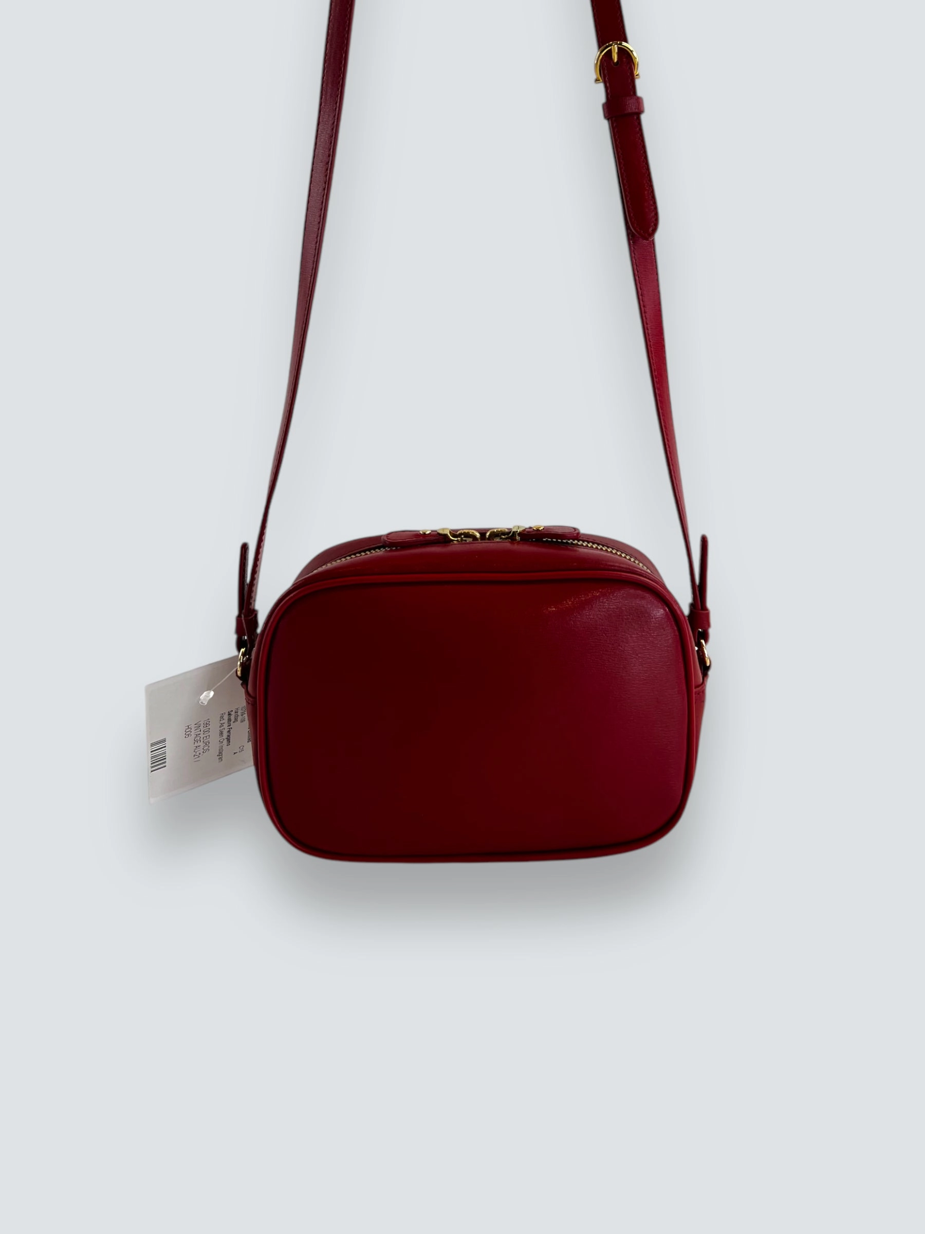Salvatore Ferragamo Red Leather Shoulder Bag