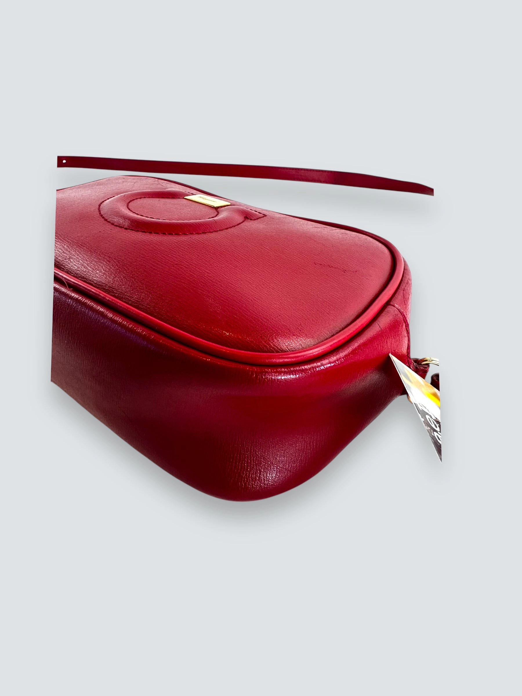 Salvatore Ferragamo Red Leather Shoulder Bag