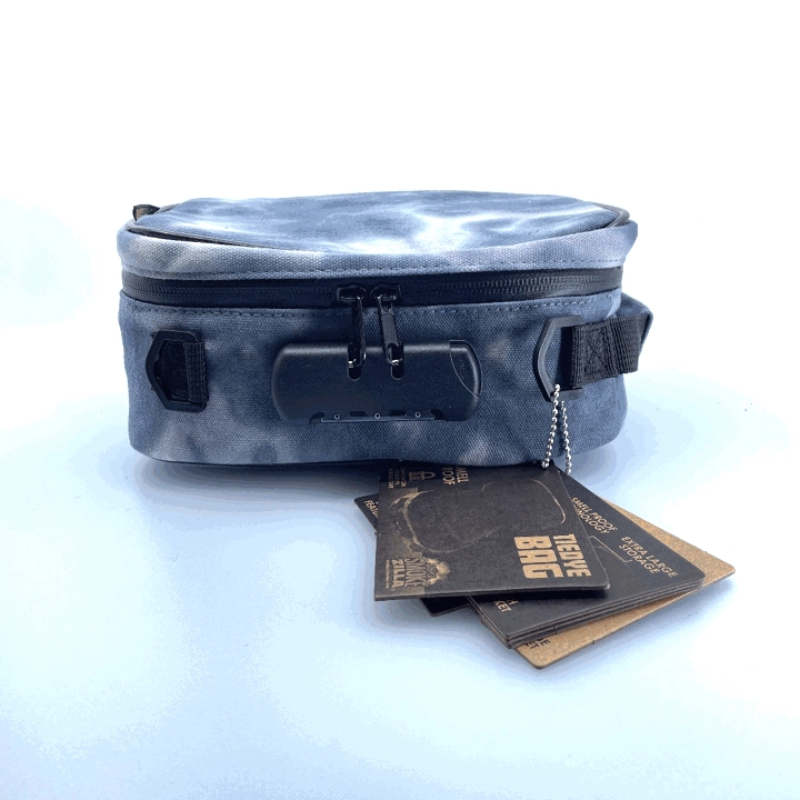 Smell Proof Tie Dye Canvas Lock Bag with Tool Organizer - 4 Pieces Per Retail Ready Display 22712