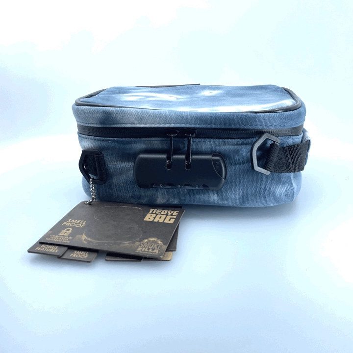 Smell Proof Tie Dye Canvas Lock Bag with Tool Organizer - 4 Pieces Per Retail Ready Display 22712