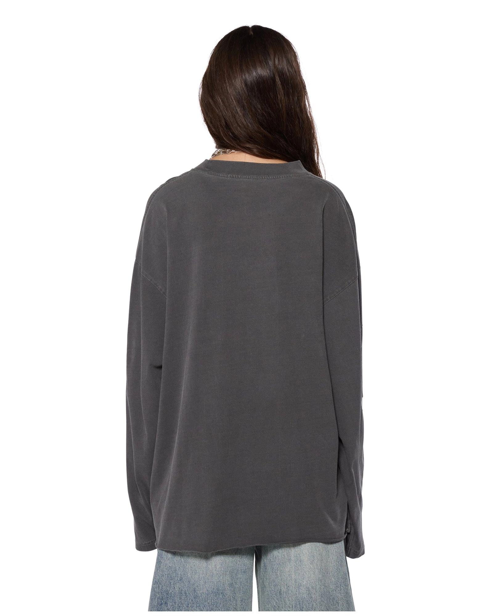 SOTT BOYFRIEND LS TEE CHARCOAL