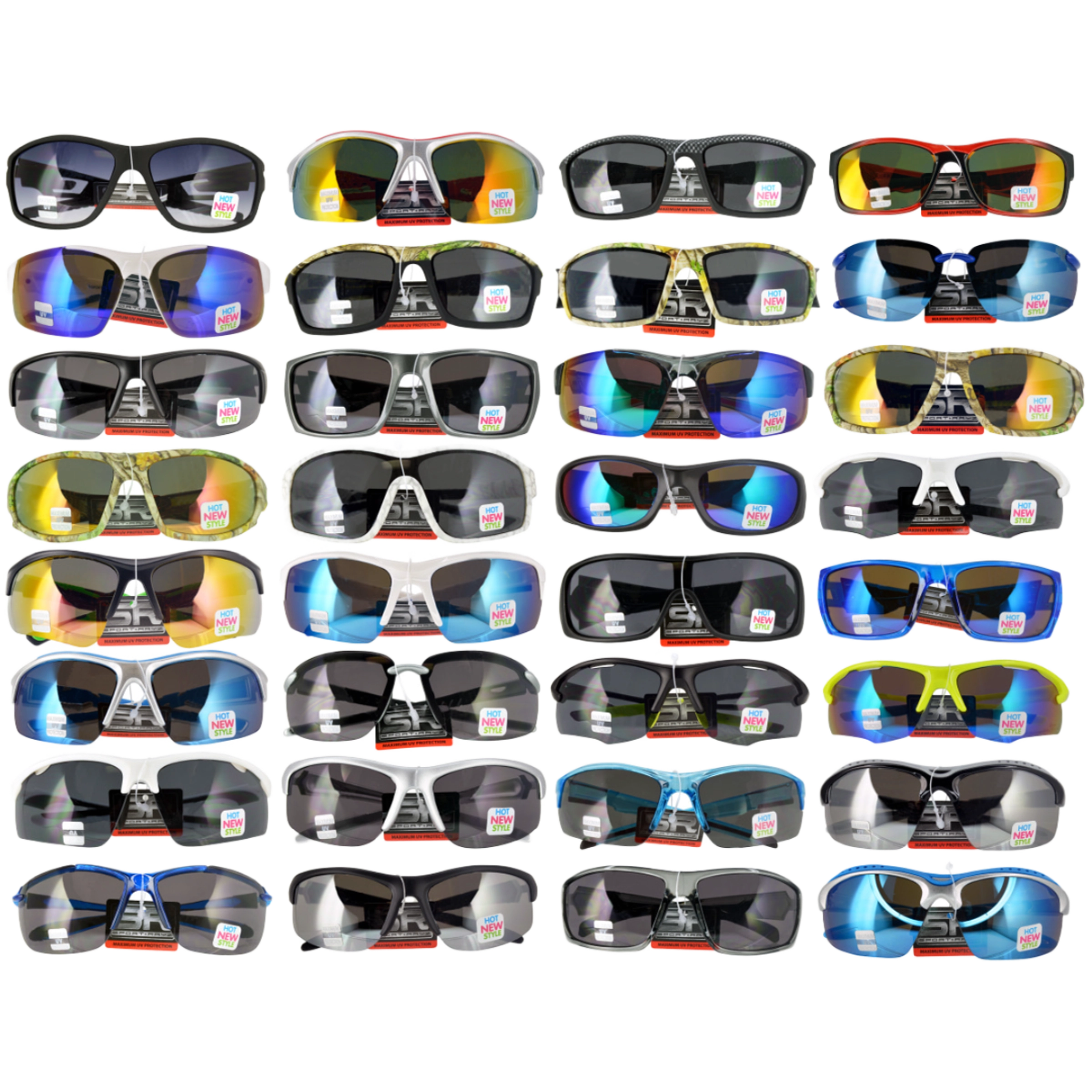 Sunglasses Sport Rayz Assortment Floor Display - 48 Pieces Per Retail Ready Display 88272