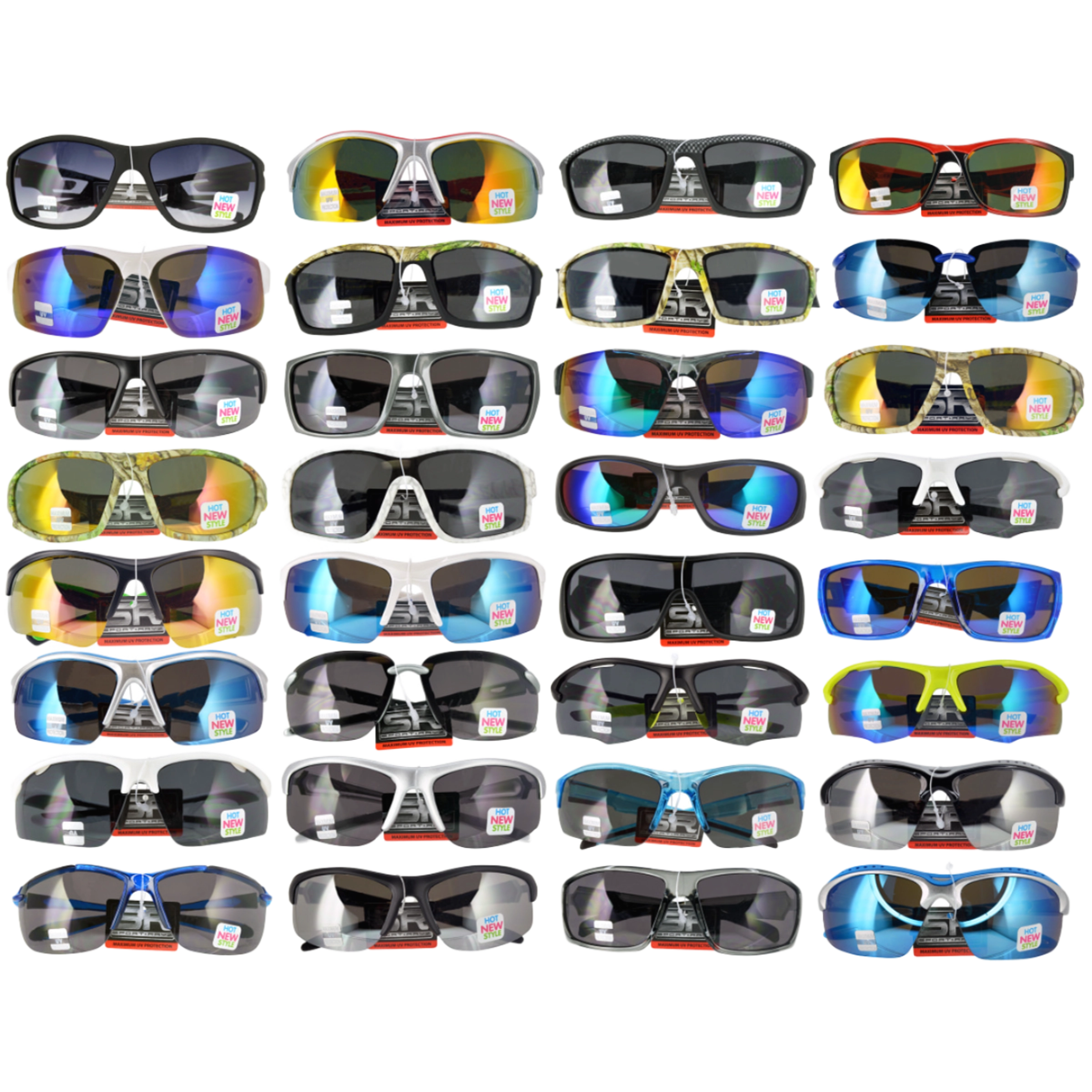 Sunglasses Sport Rayz Assortment Floor Display - 48 Pieces Per Retail Ready Display 88442
