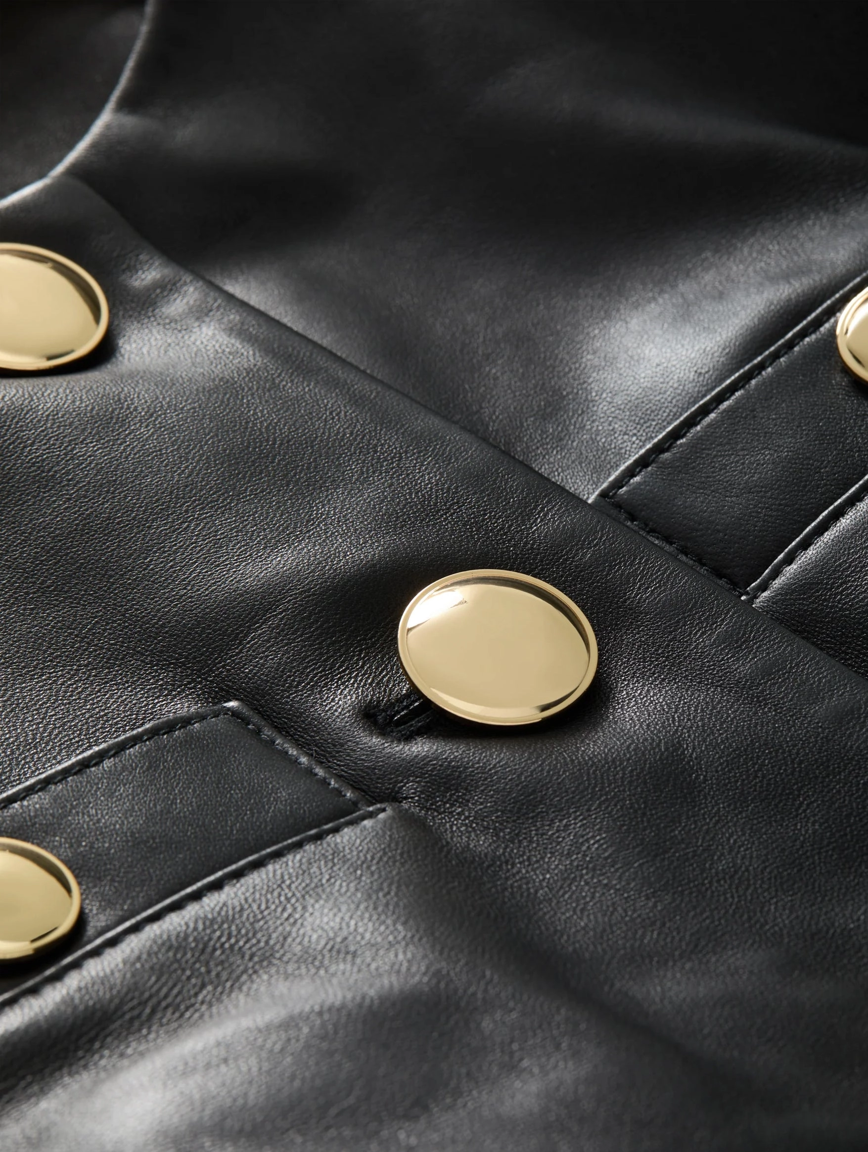 Tamara Leather Vest in Black