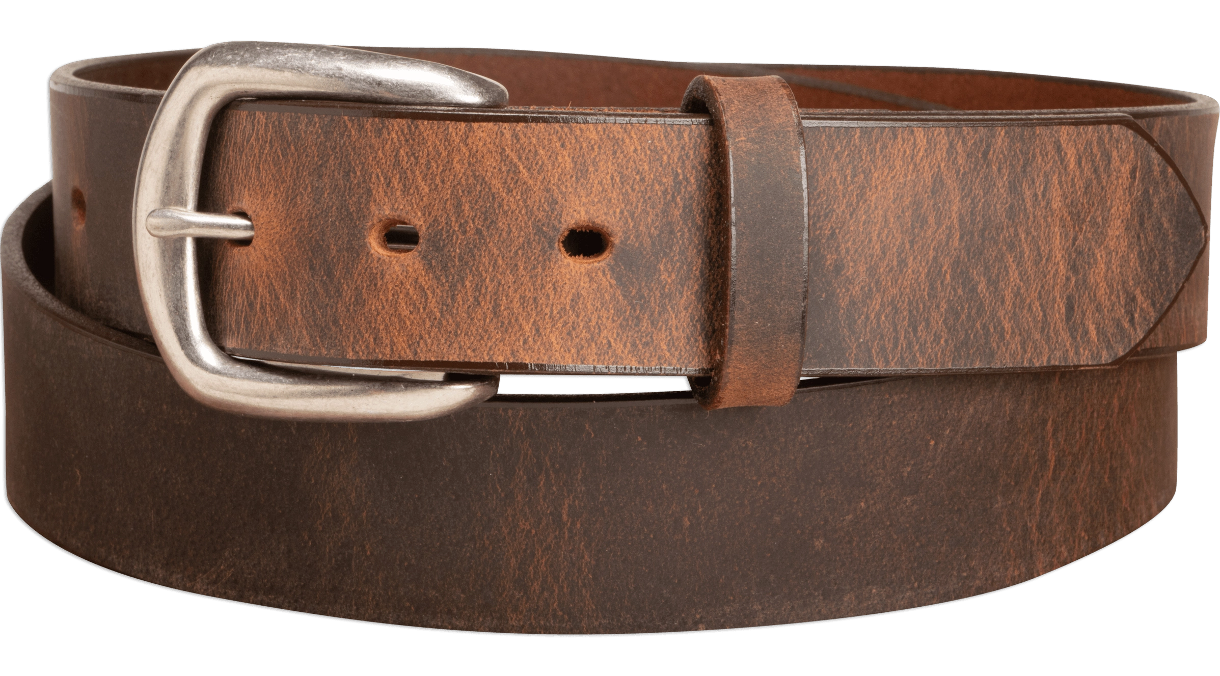 The Crazy Horse: Men's Oil Tanned Non Stitched Leather Belt 1.375"