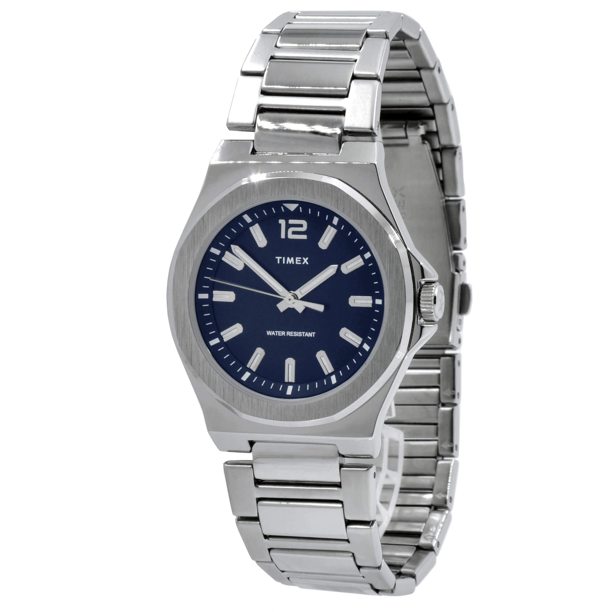 Timex TW2U42400 Men's City Collection Blue Dial Brass Mineral Glass Quartz