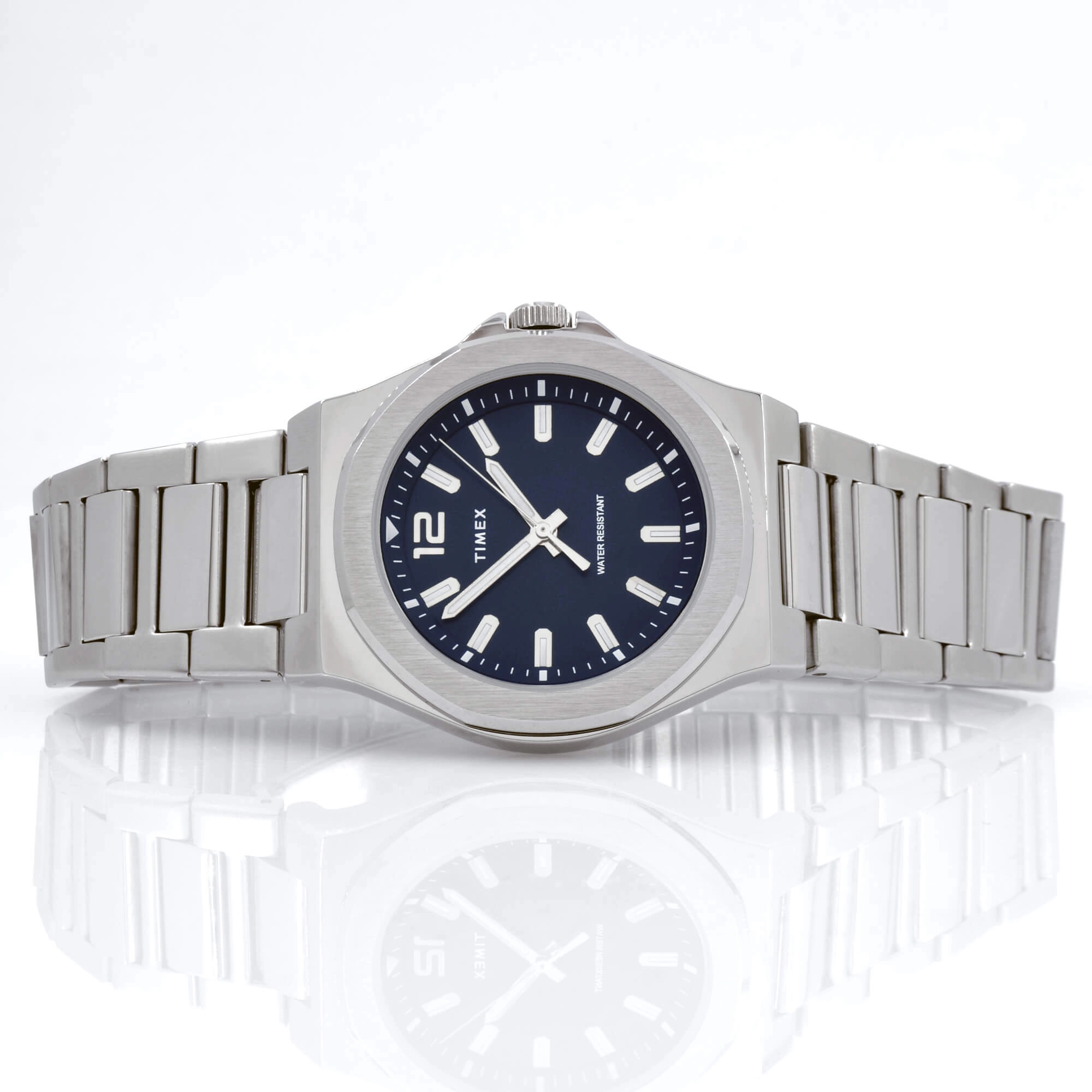Timex TW2U42400 Men's City Collection Blue Dial Brass Mineral Glass Quartz