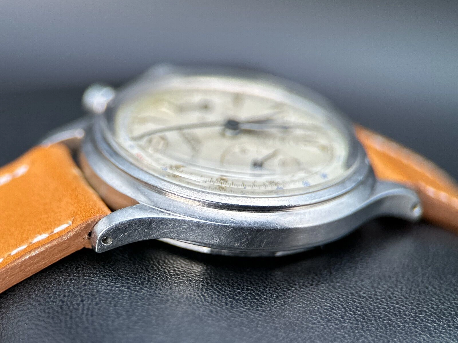 Universal Genève Compax 22295-2 Vintage Chronograph Stainless Steel Silver Dial