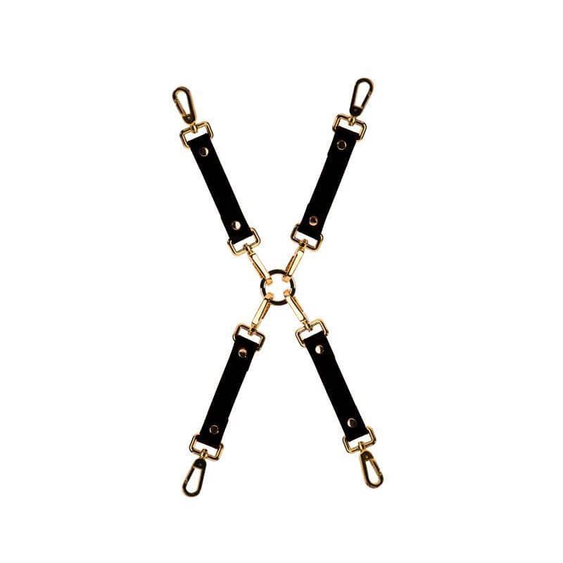 UPKO Luxury Italian Leather Bondage Tools Set with Case - Black