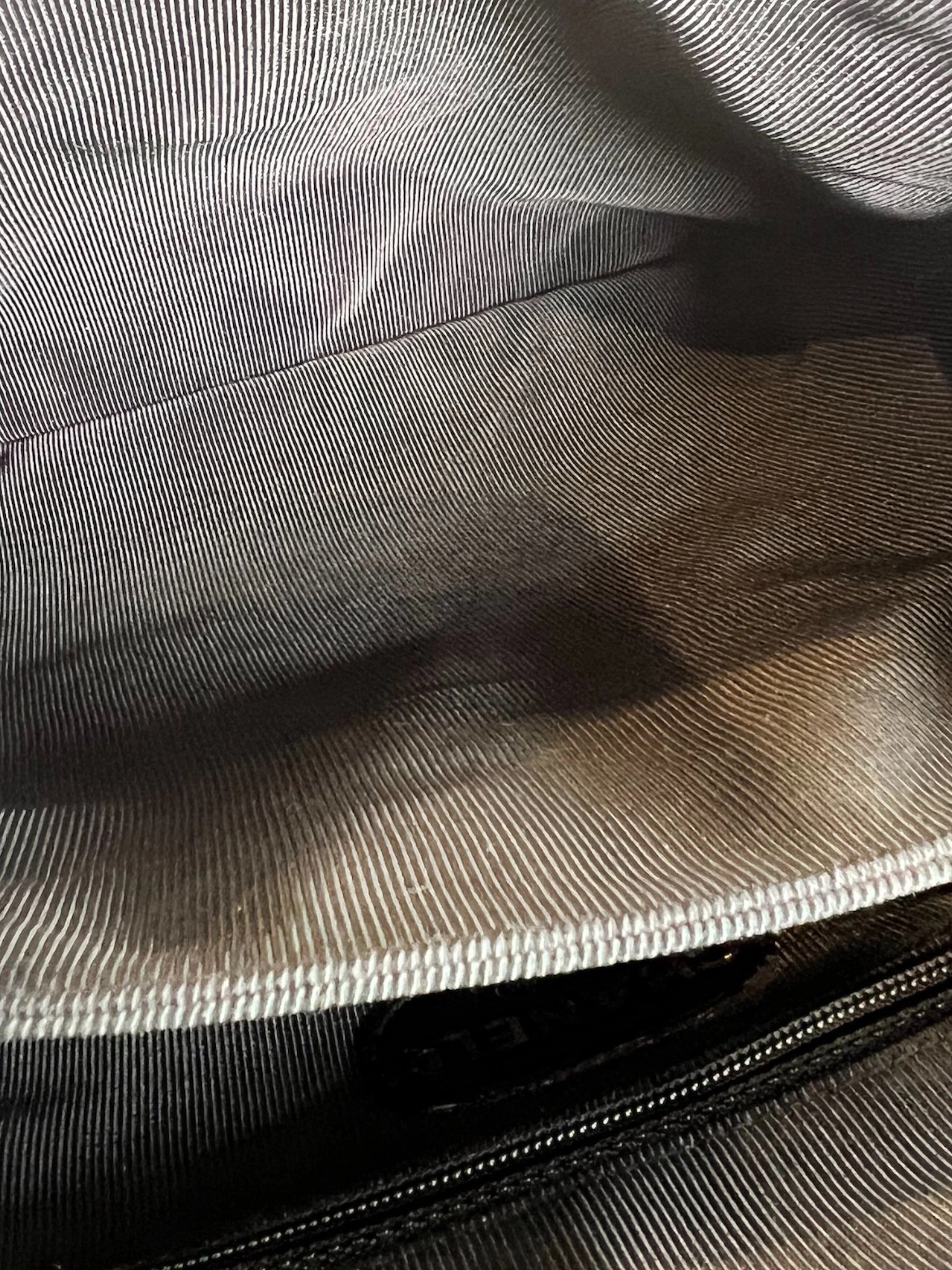 Vintage Chanel Black Lambskin Leather Backpack