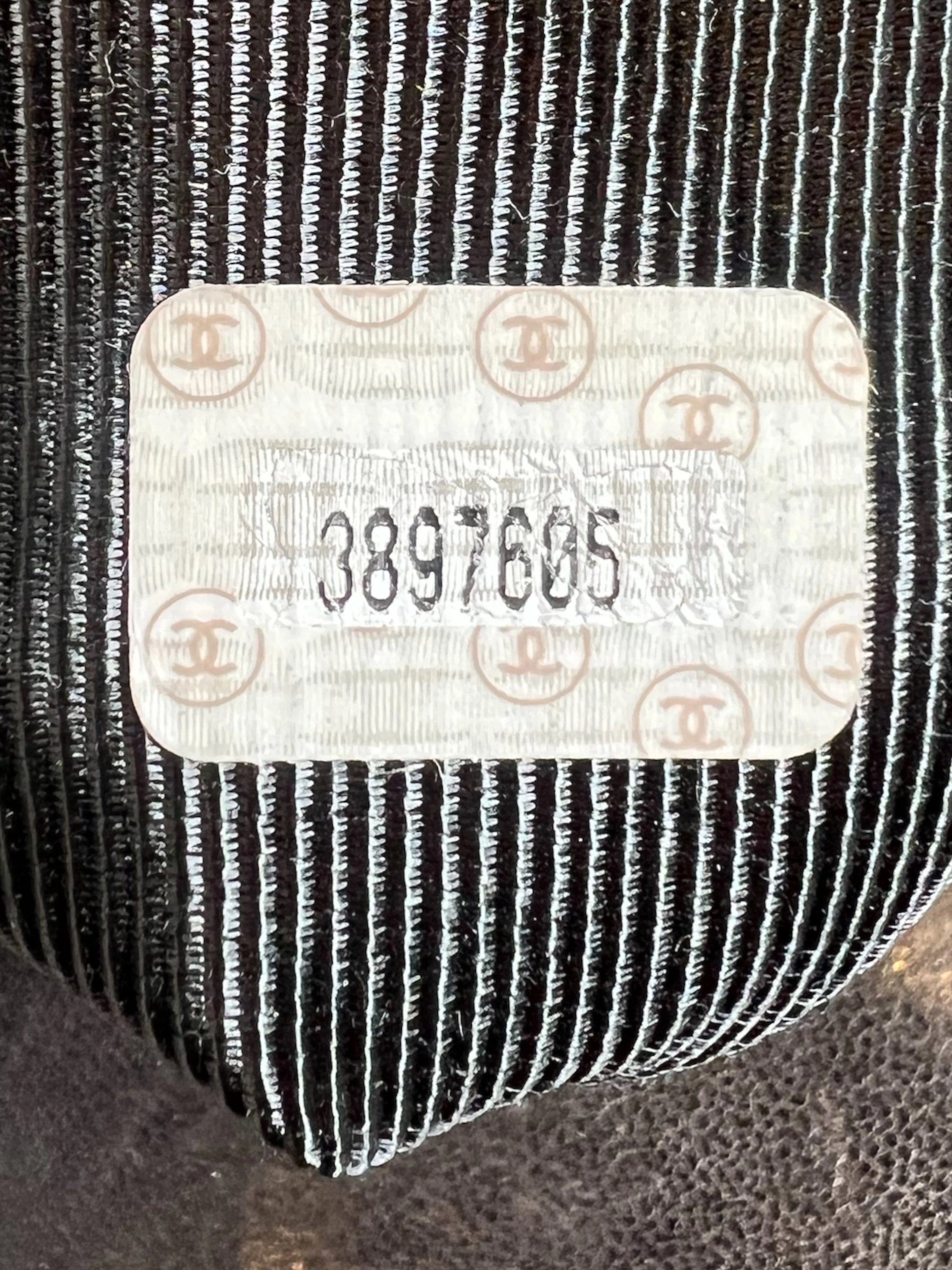 Vintage Chanel Black Lambskin Leather Backpack