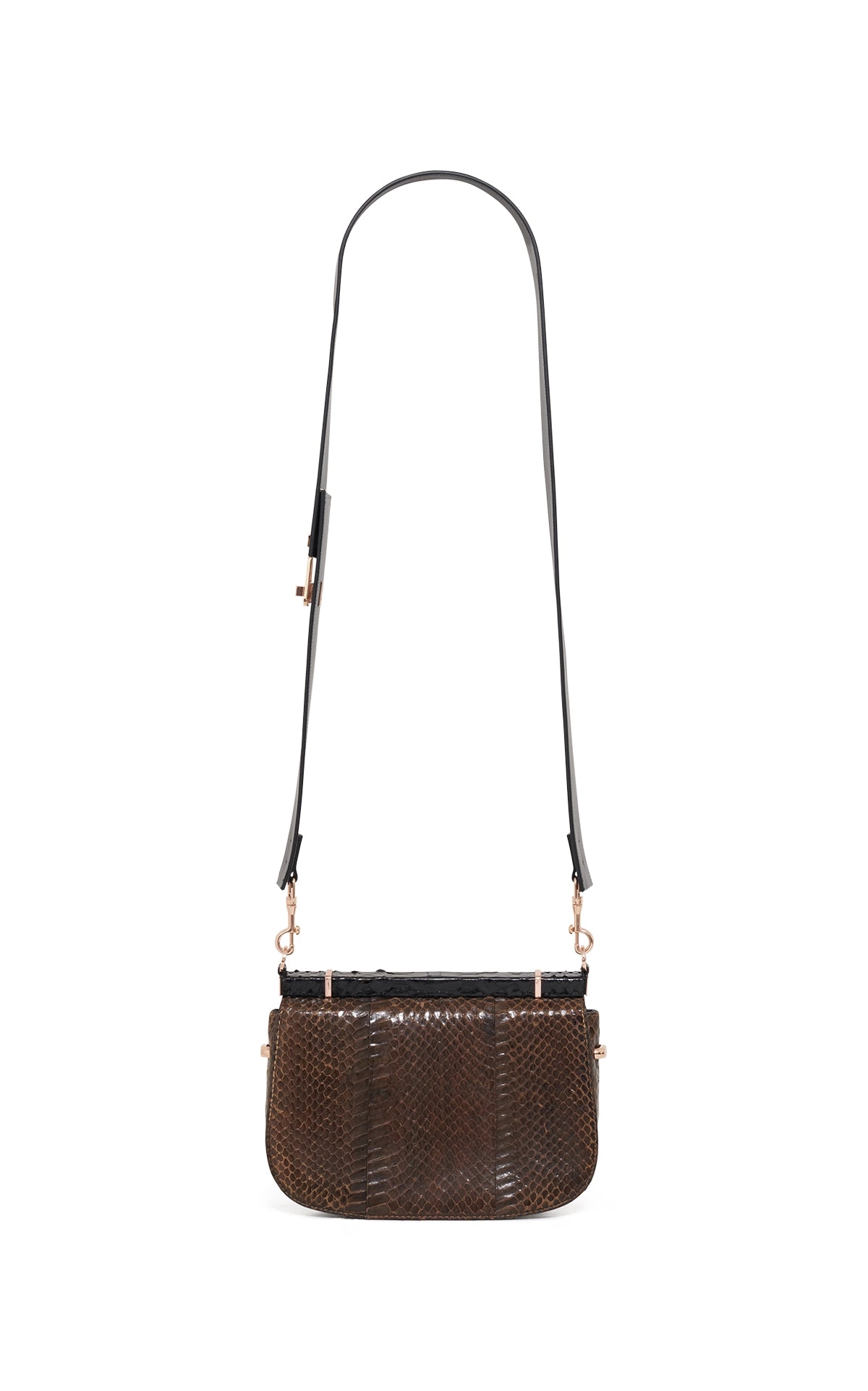 Vintage No.4 Bag in Chocolate Snakeskin