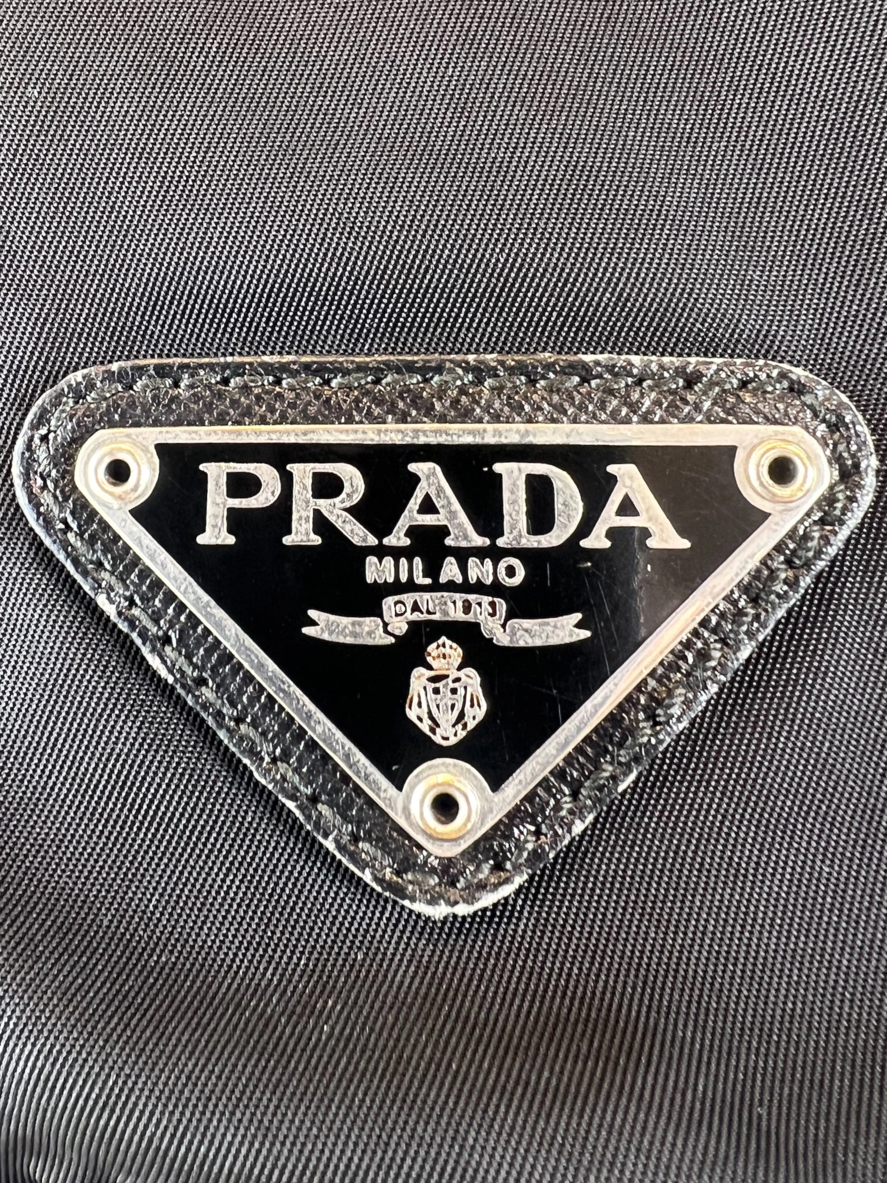 Vintage Prada Black Nylon Backpack