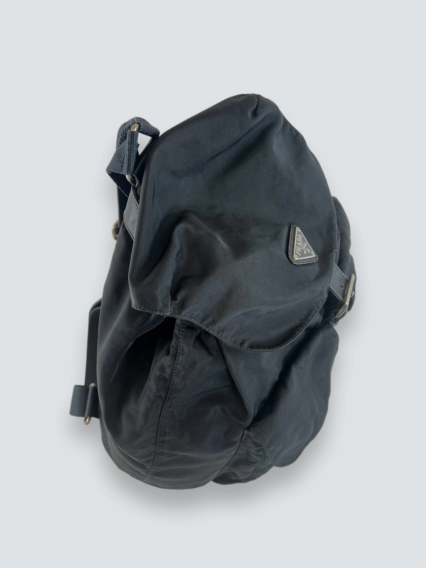 Vintage Prada Black Nylon Backpack