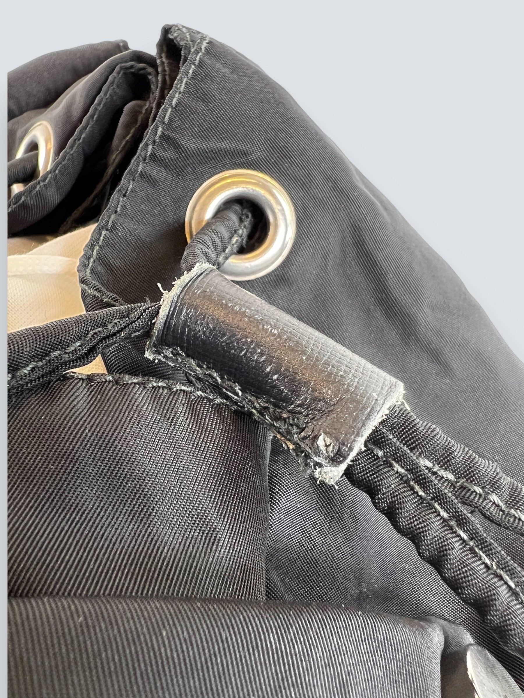 Vintage Prada Black Nylon Backpack