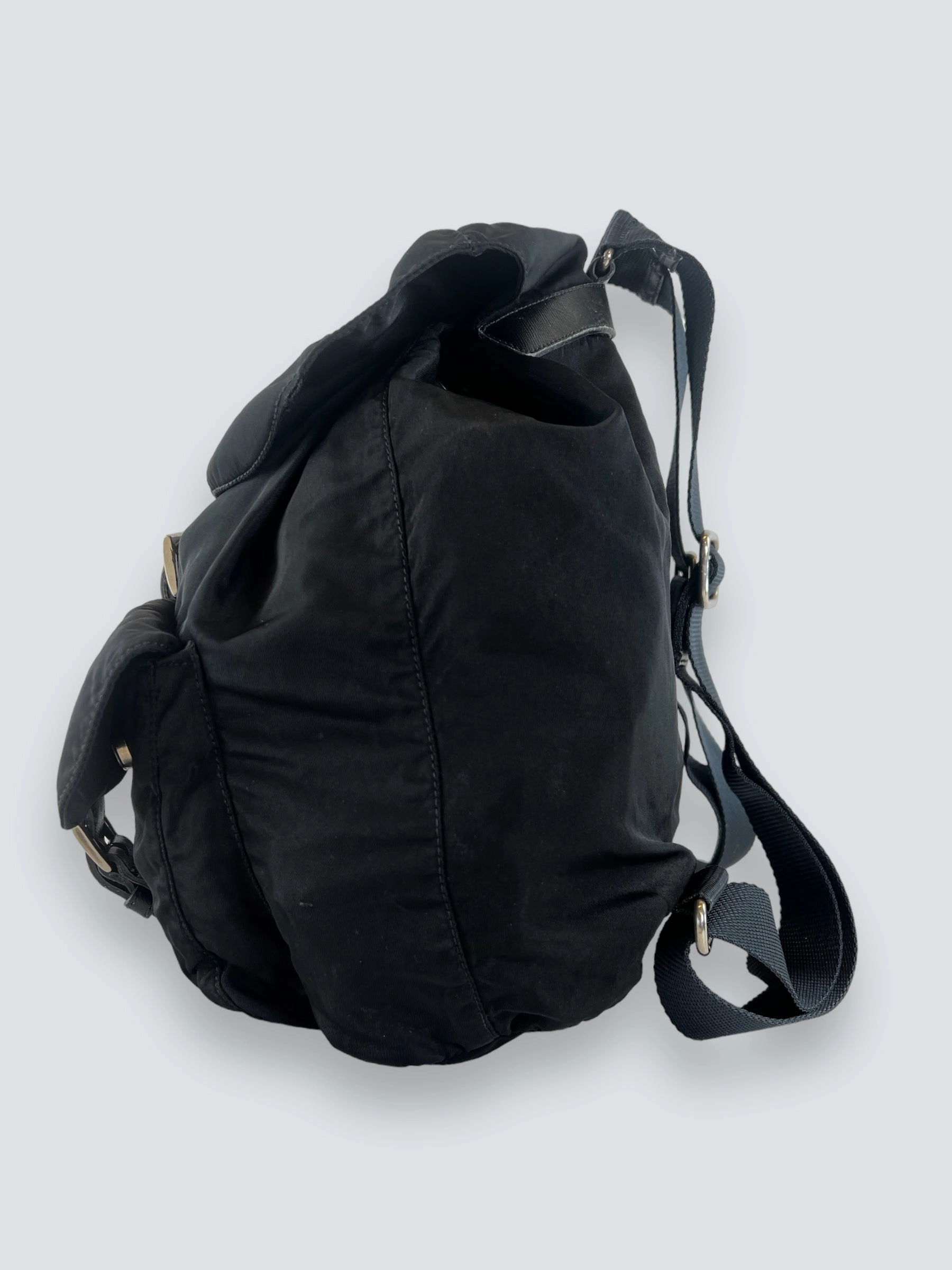 Vintage Prada Black Nylon Backpack