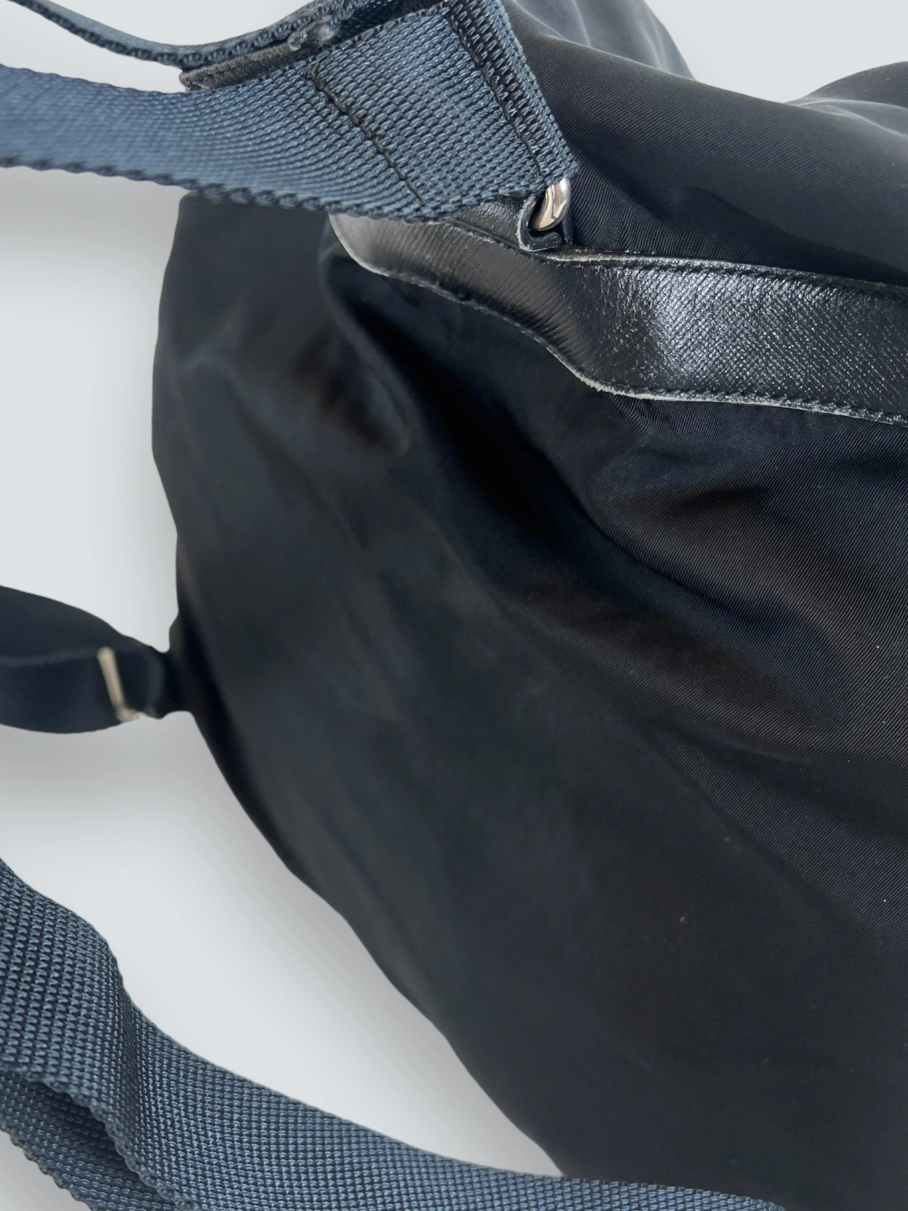 Vintage Prada Black Nylon Backpack