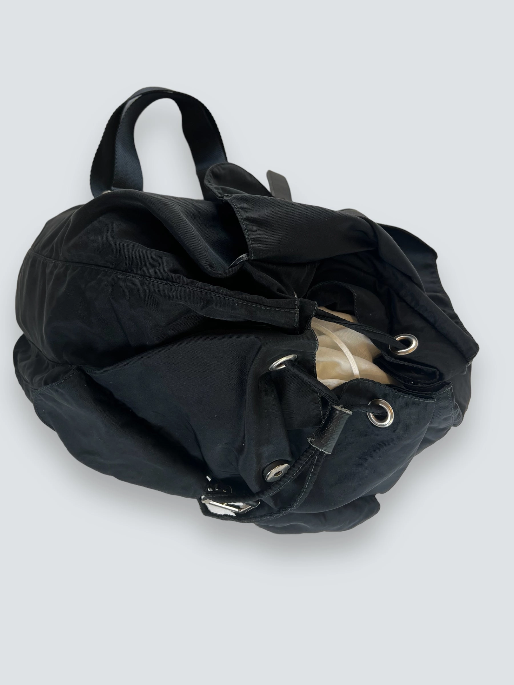 Vintage Prada Black Nylon Backpack
