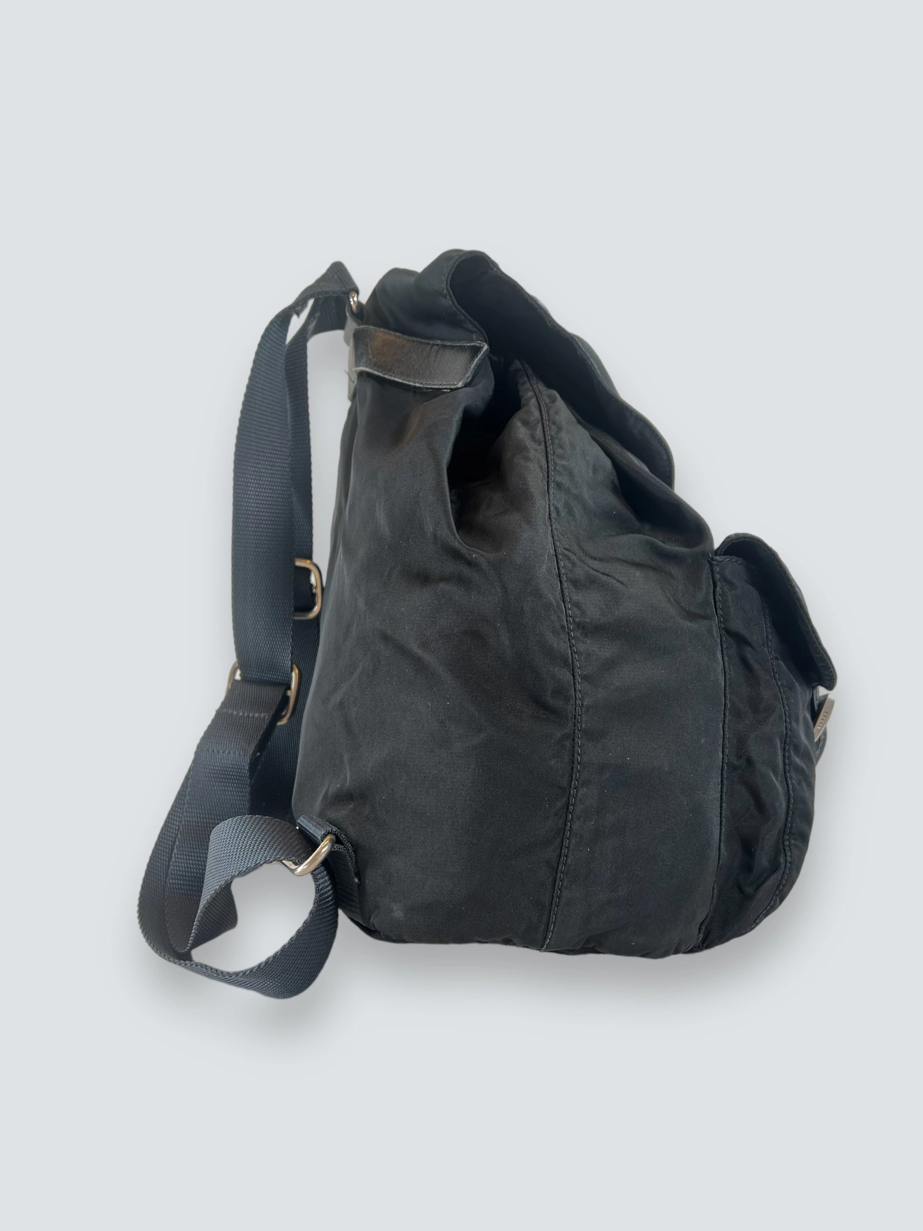 Vintage Prada Black Nylon Backpack