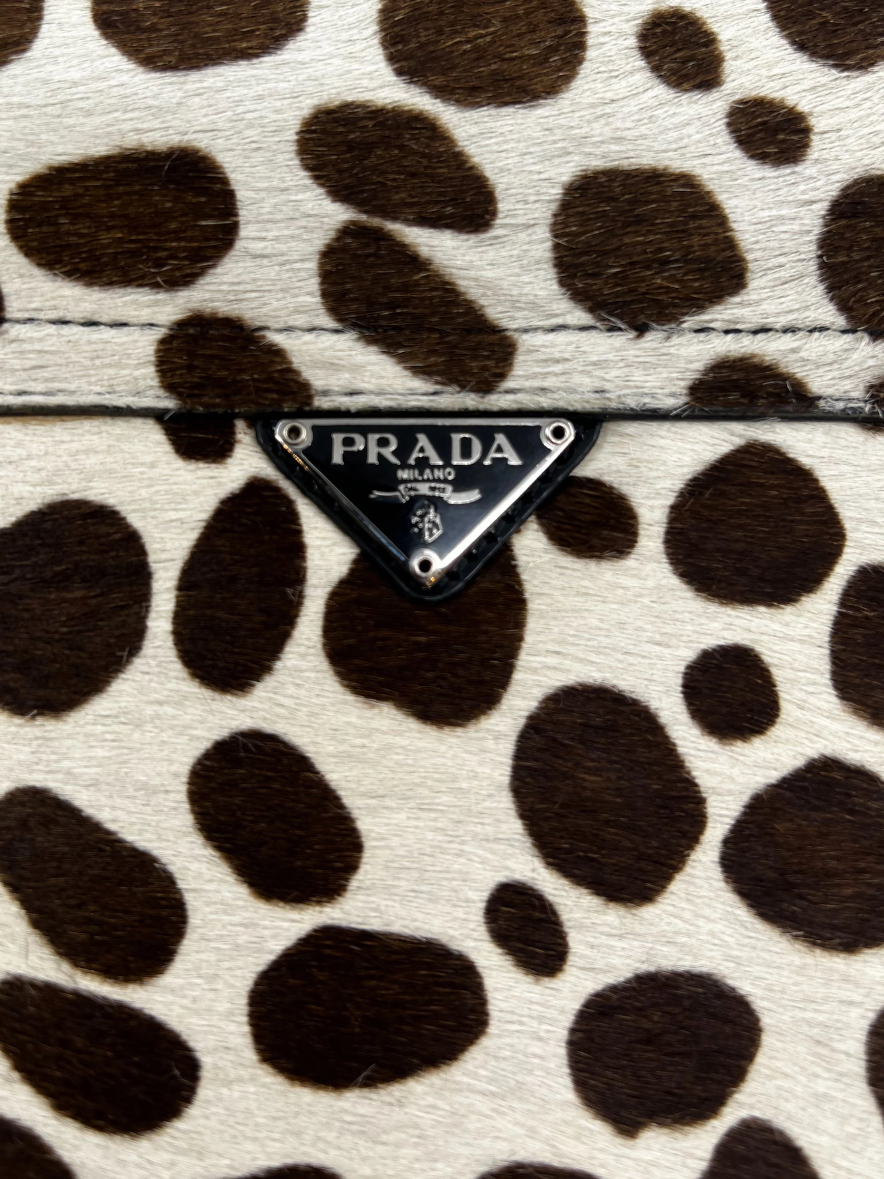 Vintage Prada Printed Pony Hair Mini Bag