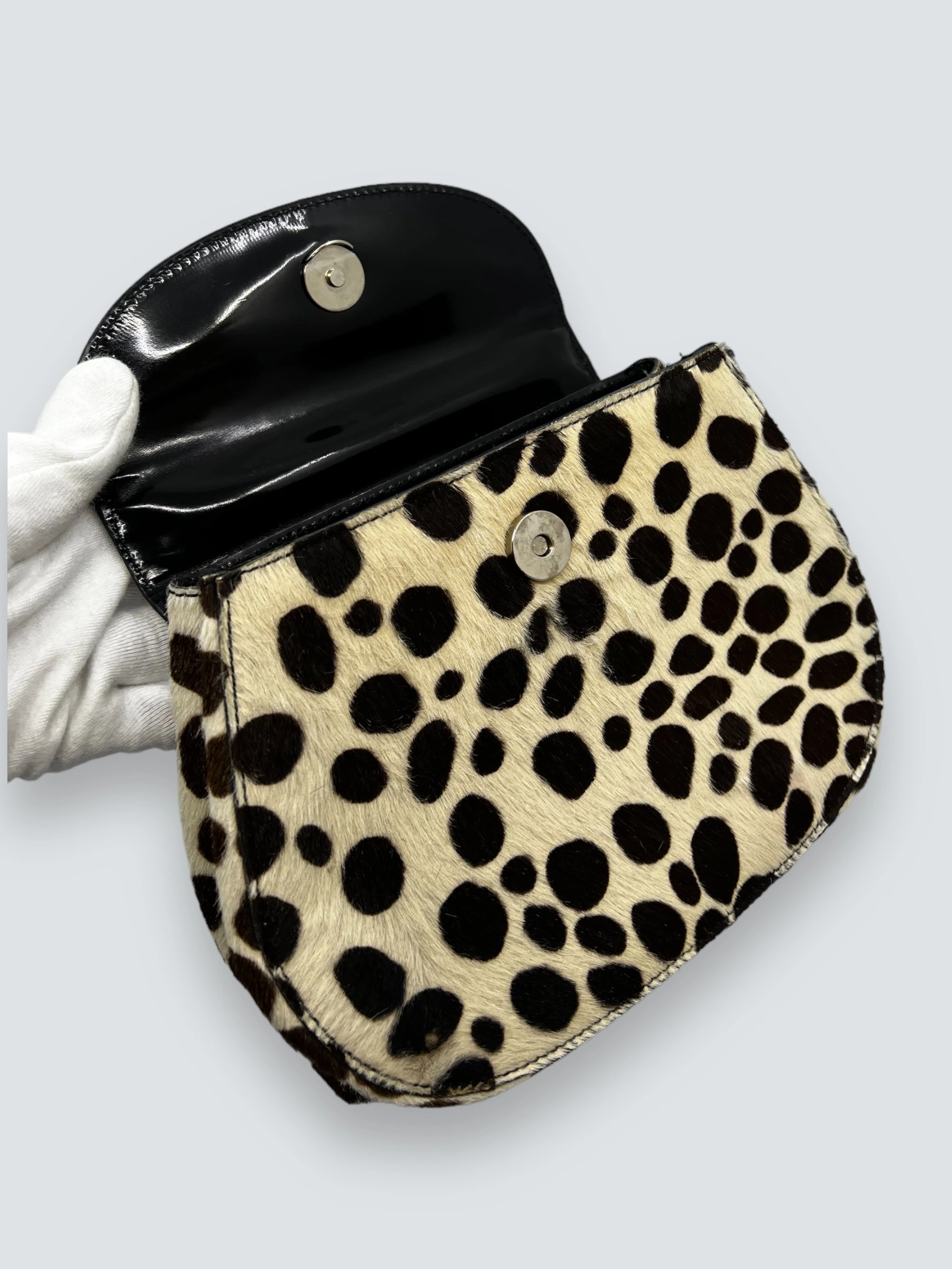 Vintage Prada Printed Pony Hair Mini Bag