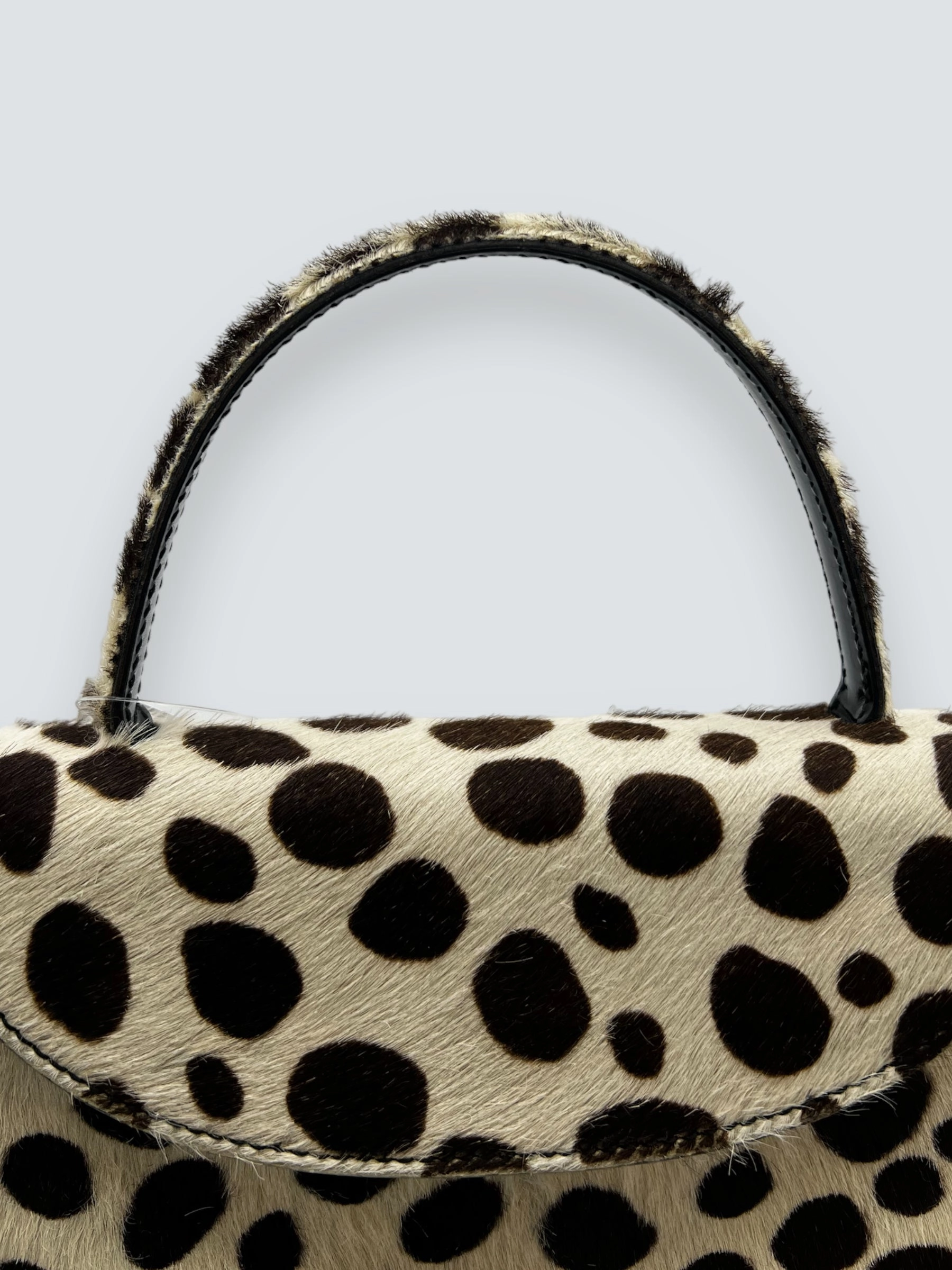 Vintage Prada Printed Pony Hair Mini Bag