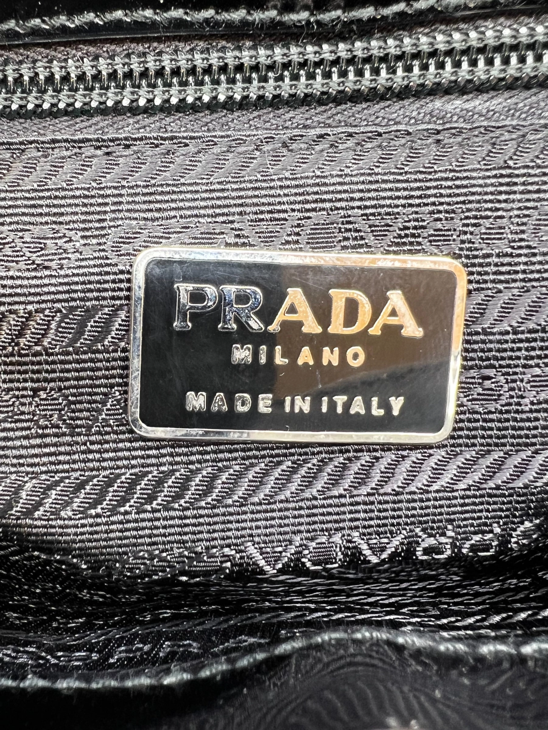 Vintage Prada Printed Pony Hair Mini Bag