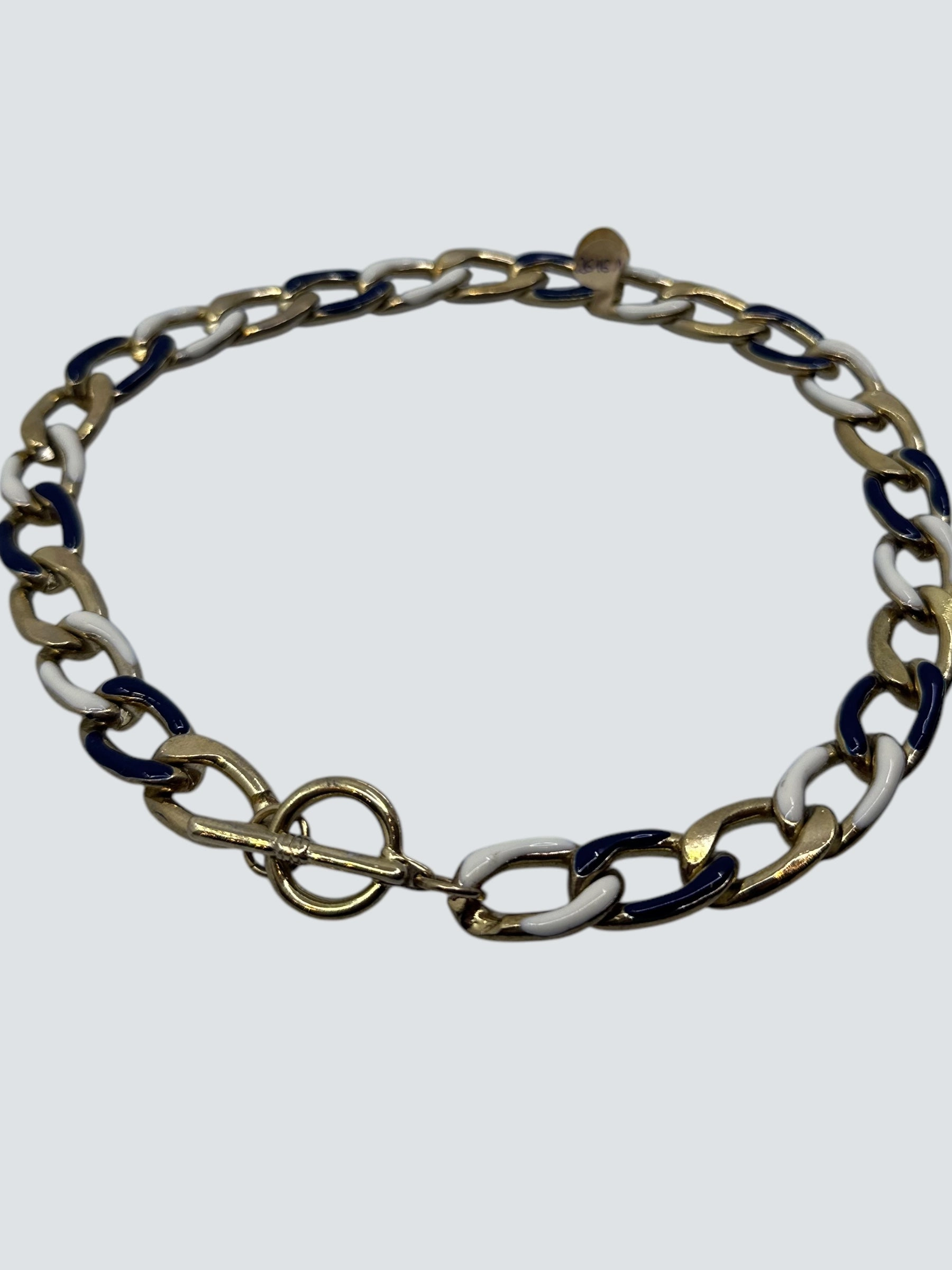 Vintage White and Blue Necklace