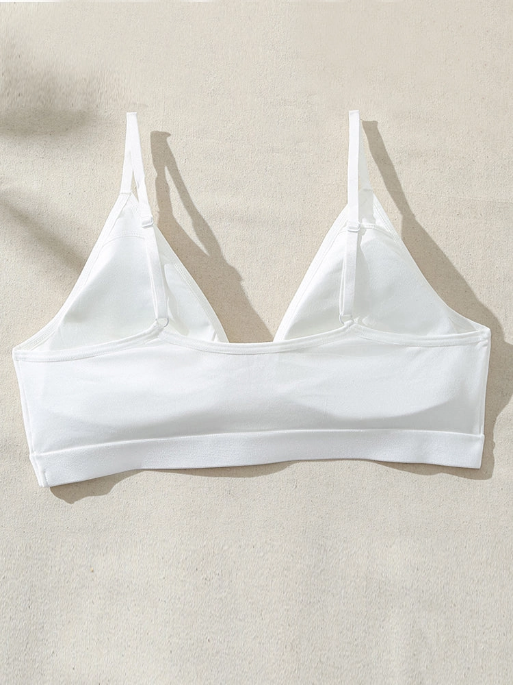 White Printed Padded Wireless Tank Top