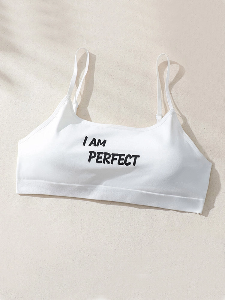 White Printed Padded Wireless Tank Top