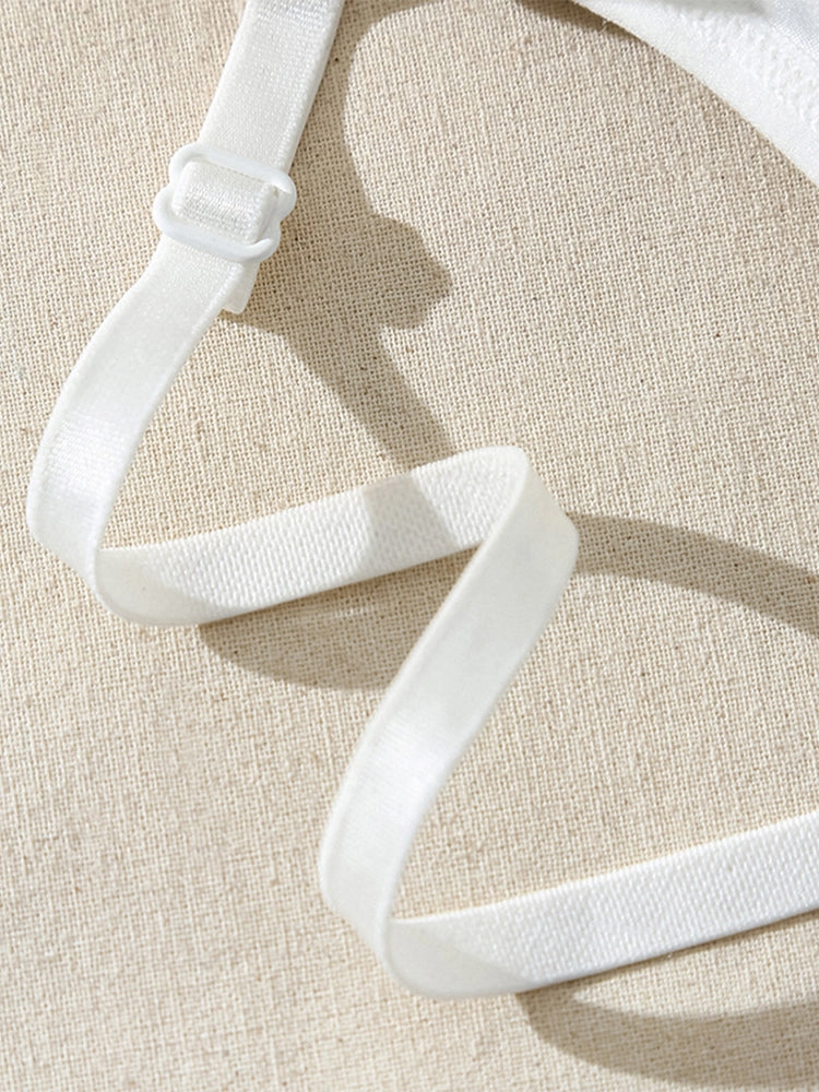 White Printed Padded Wireless Tank Top