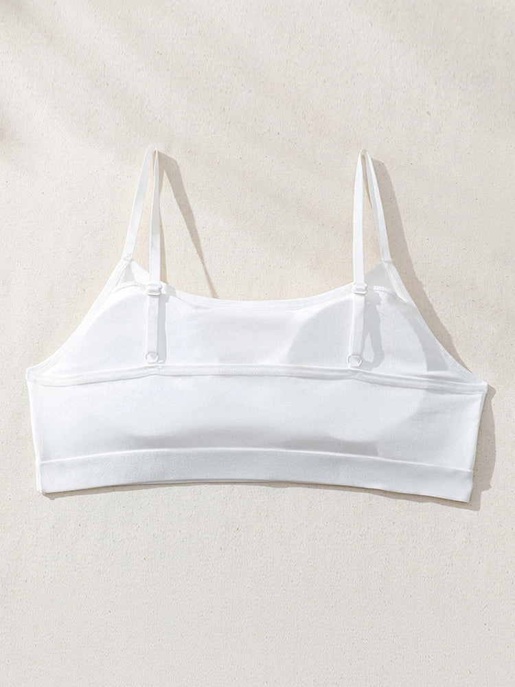 White Printed Padded Wireless Tank Top