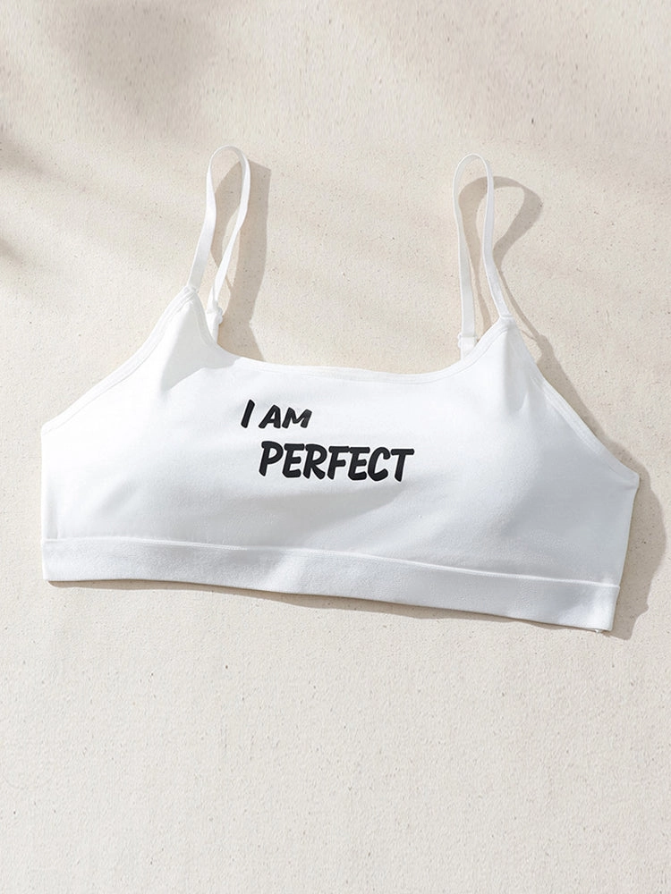 White Printed Padded Wireless Tank Top