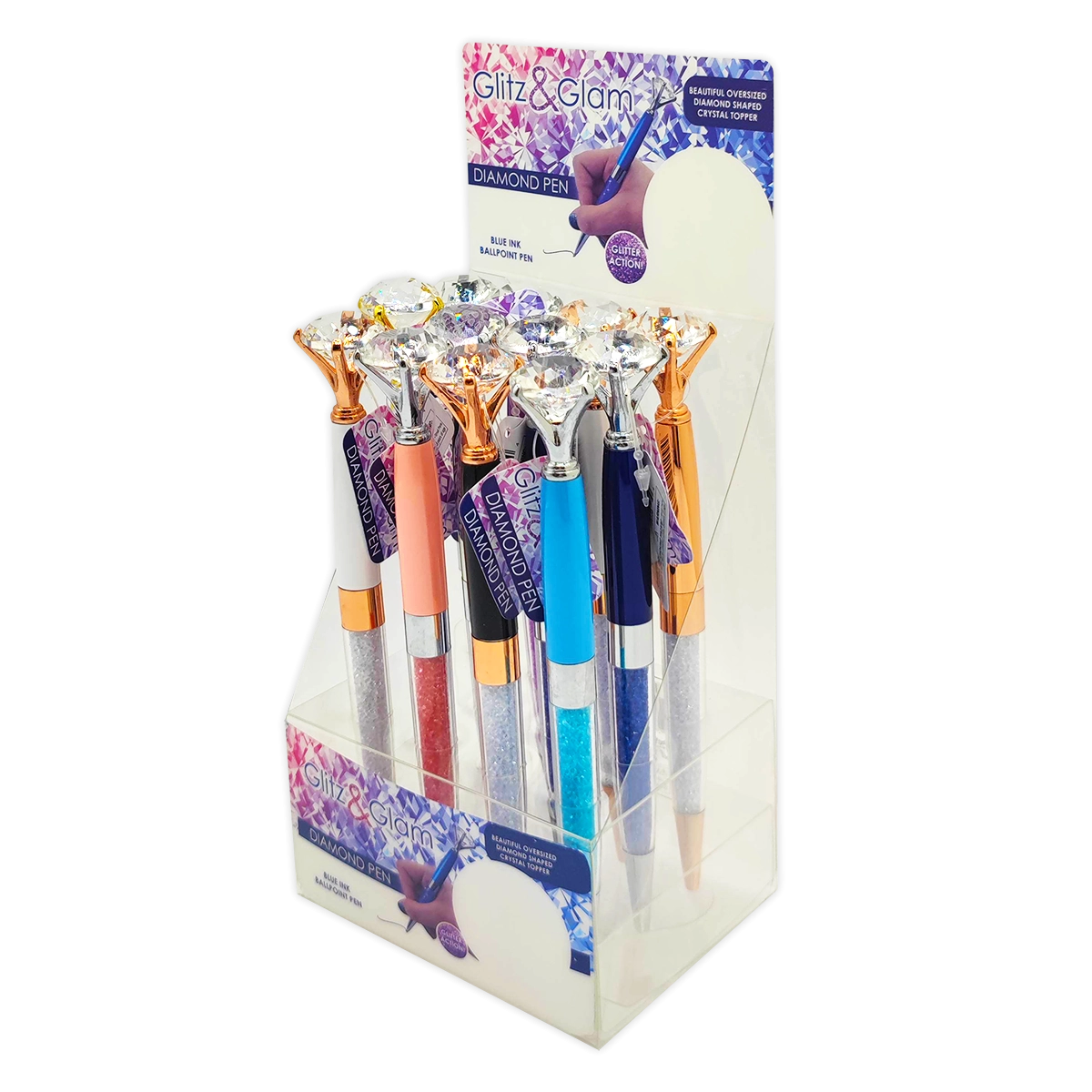 Wholesale Glitter Diamond Pen - 12 Pieces Per Display 24109