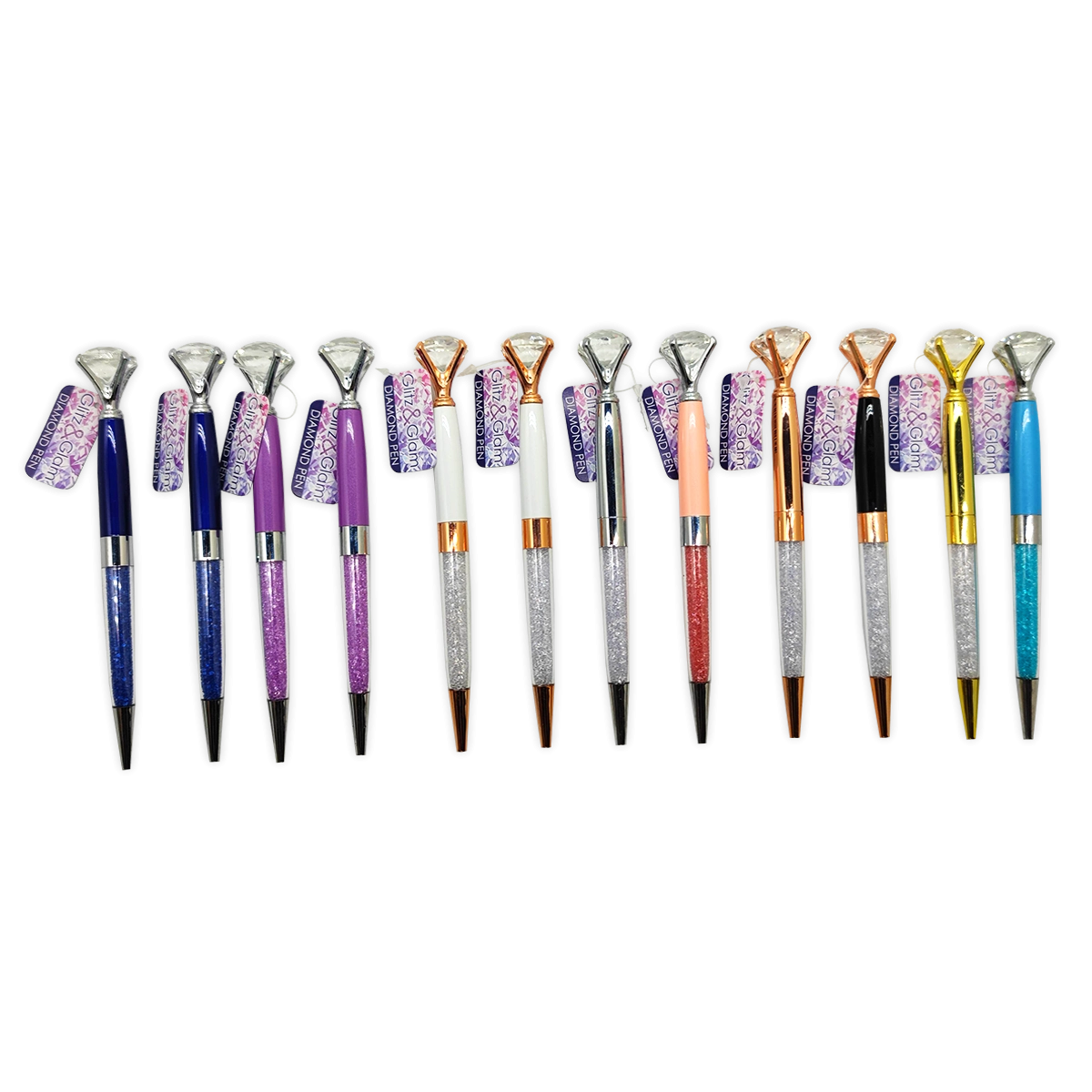 Wholesale Glitter Diamond Pen - 12 Pieces Per Display 24109