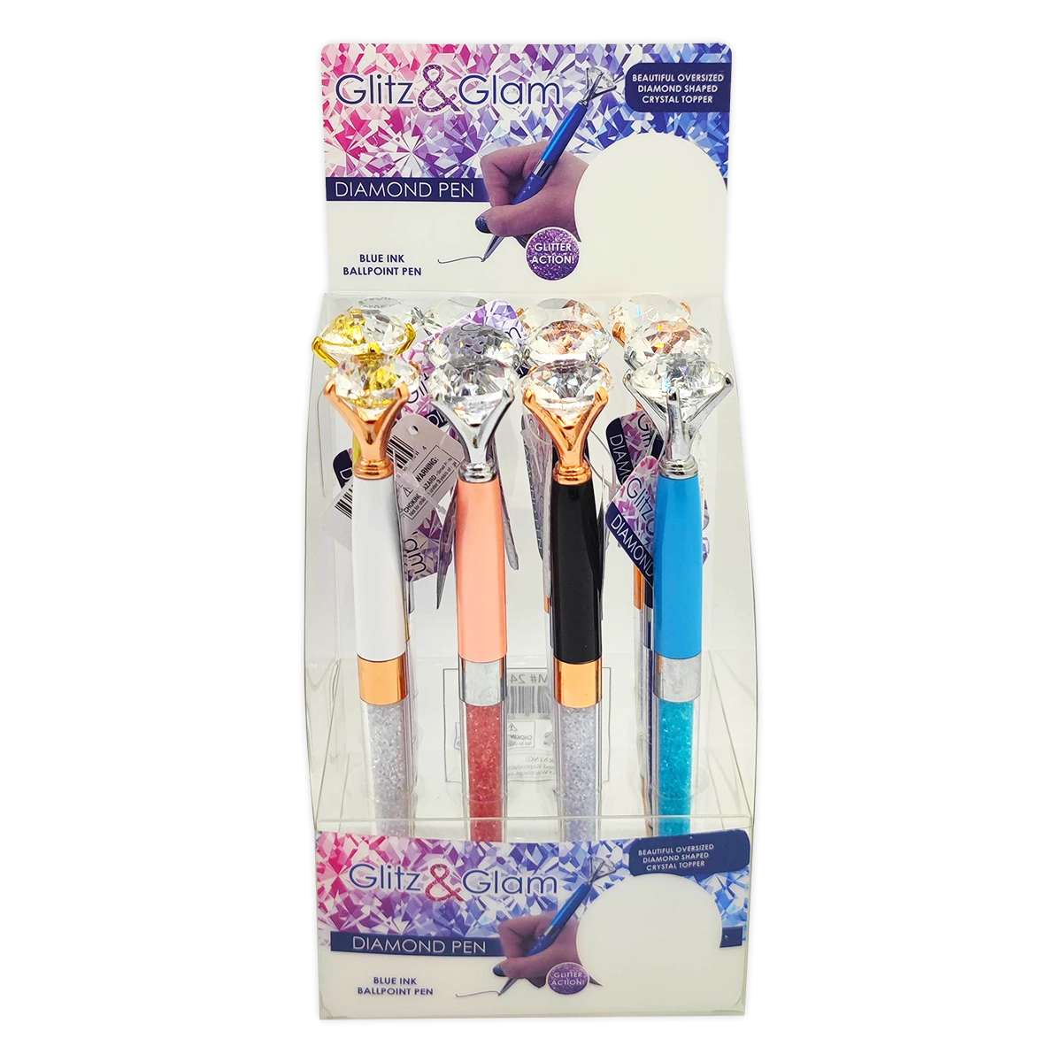 Wholesale Glitter Diamond Pen - 12 Pieces Per Display 24109