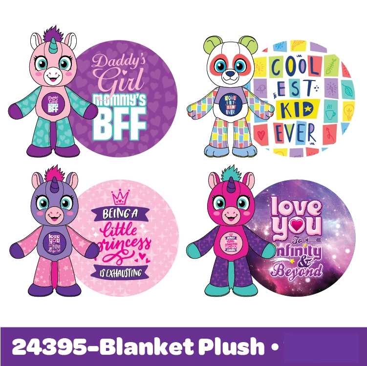 Wholesale Kids Blanket Plush - 8 Pieces Per Display 24395