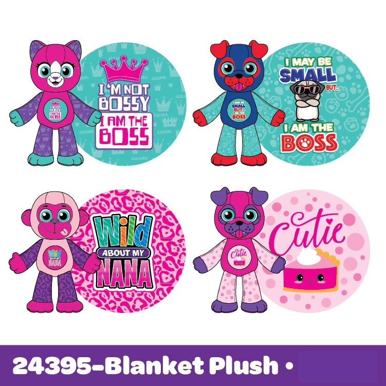 Wholesale Kids Blanket Plush - 8 Pieces Per Display 24395