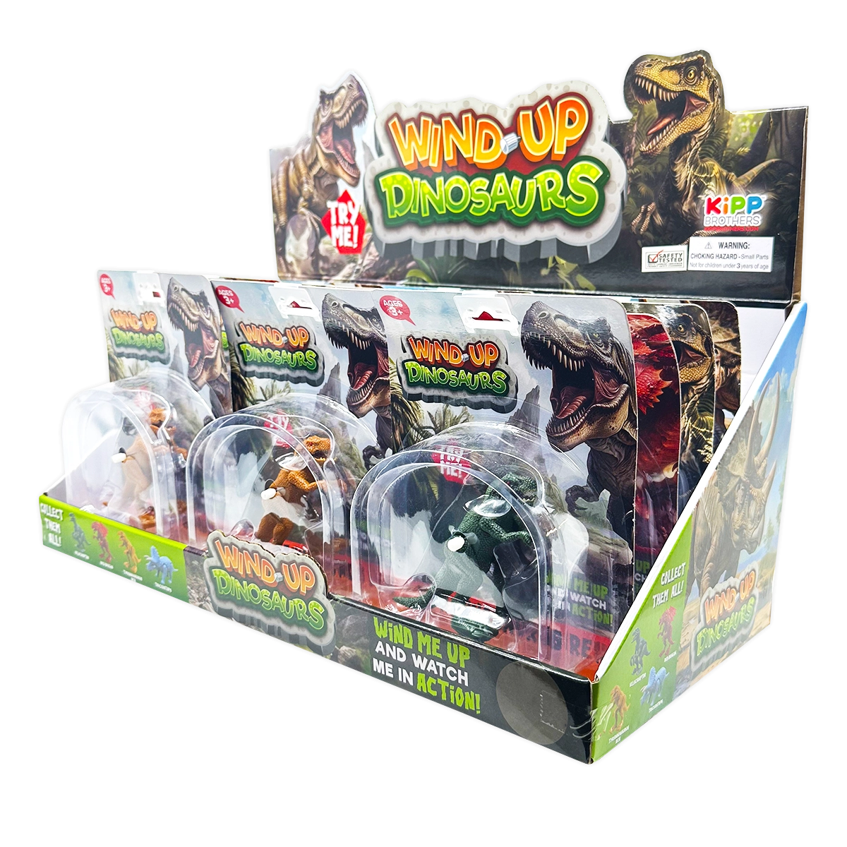Wind-Up Dinosaur Toy - 12 Pieces Per Retail Ready Display 25172