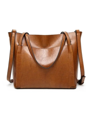 Women Vintage Leather Handbags Retro Shoulder Bag Tote Bag