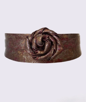 Wrap Leather Belt - Berry Bubble
