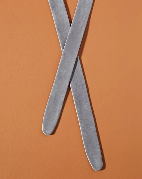 Wrap Leather Belt - Grey
