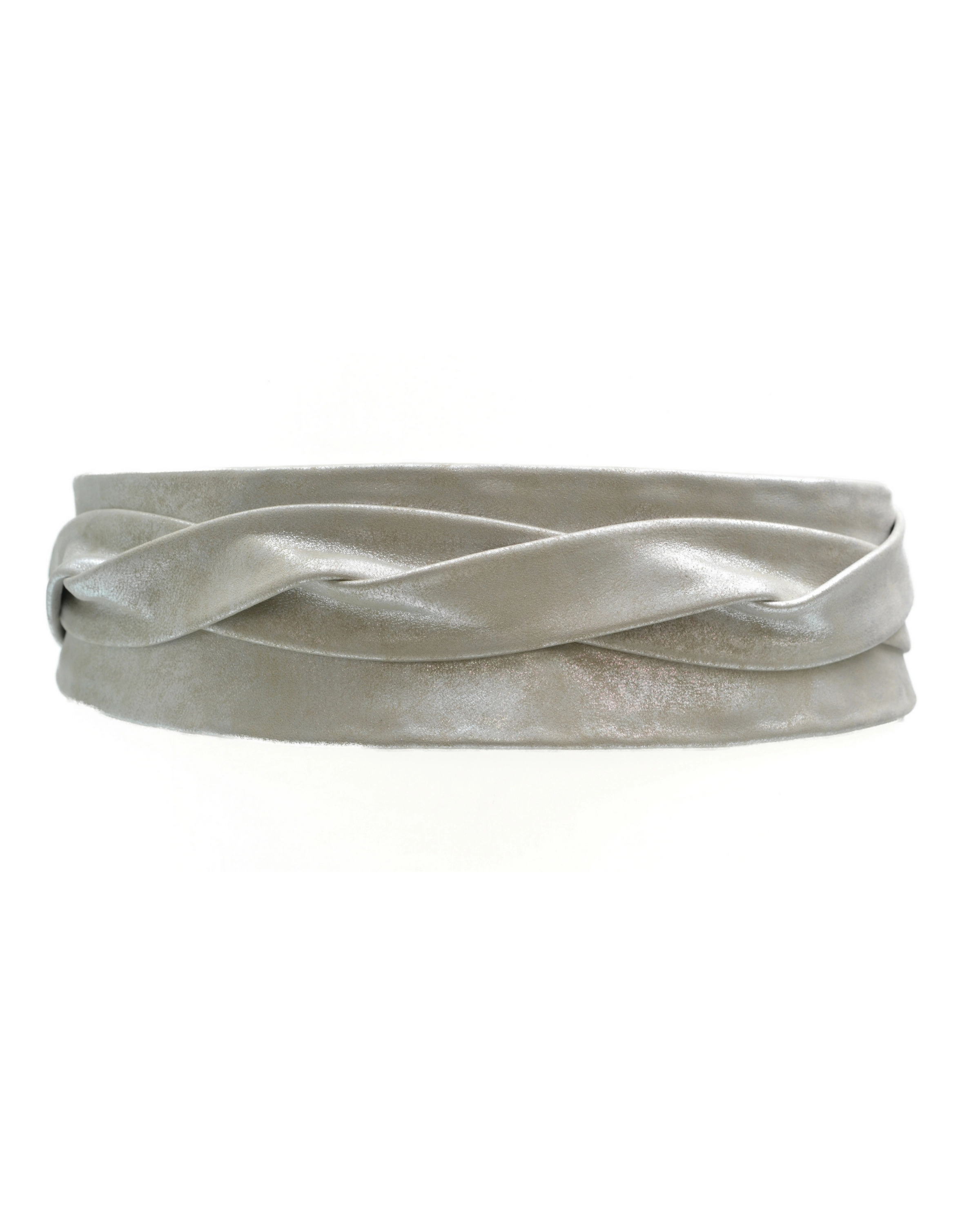 Wrap Leather Belt - Silver