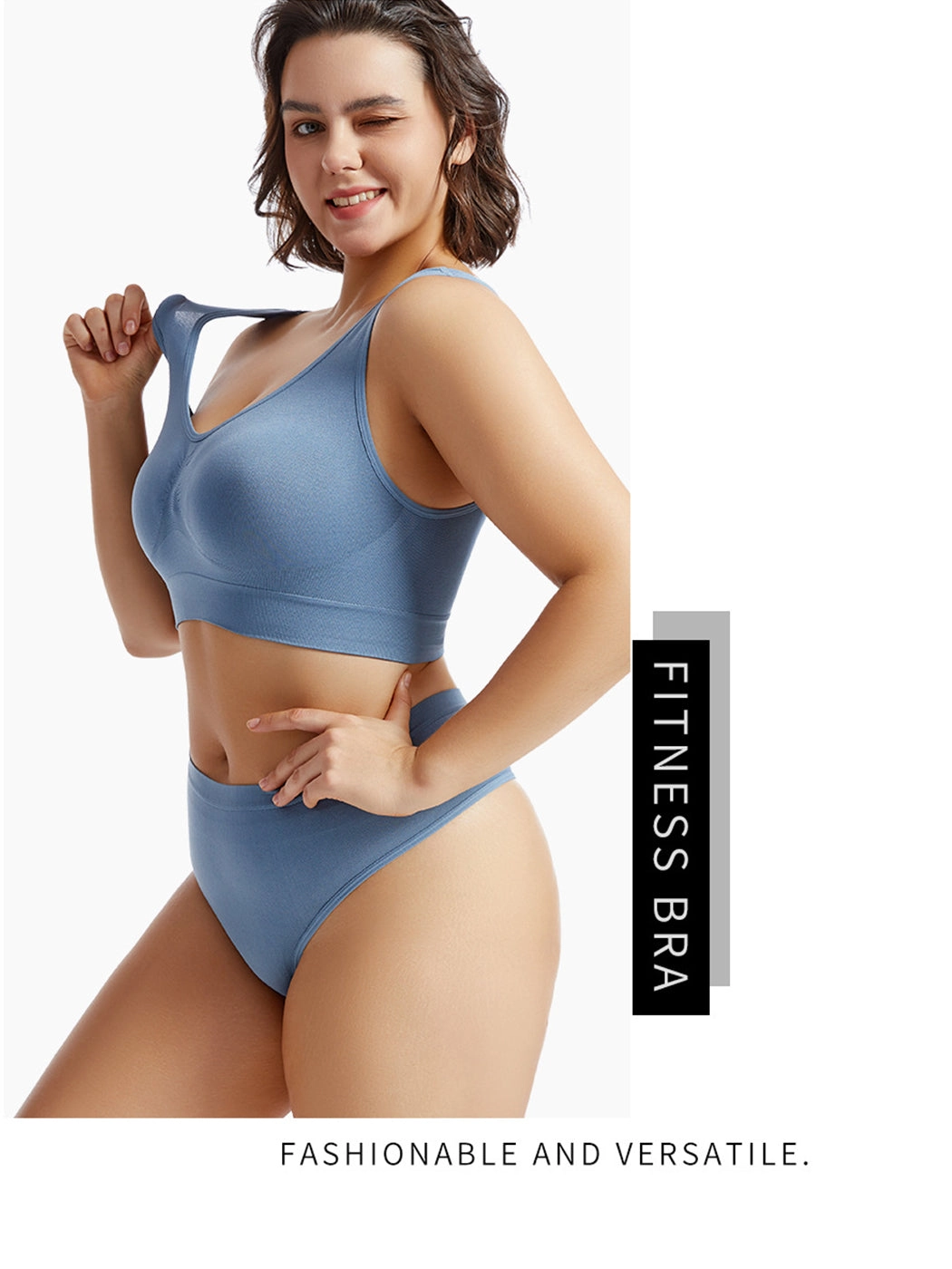 Yoga Vest Sports Wire-free Bra Set