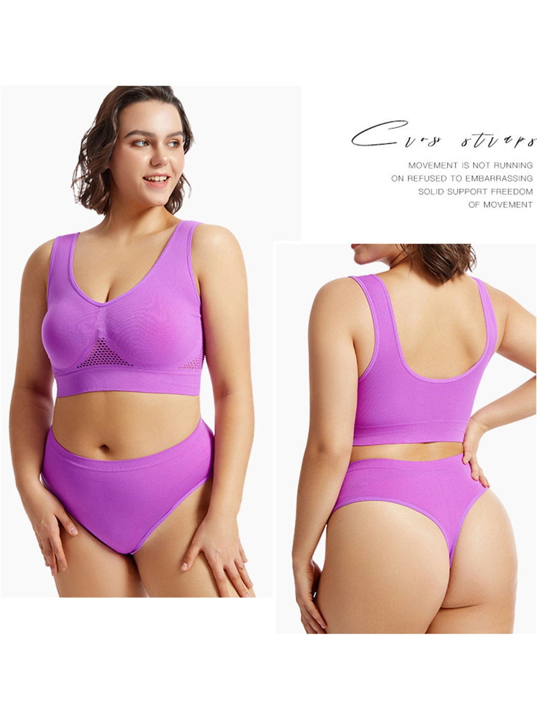 Yoga Vest Sports Wire-free Bra Set